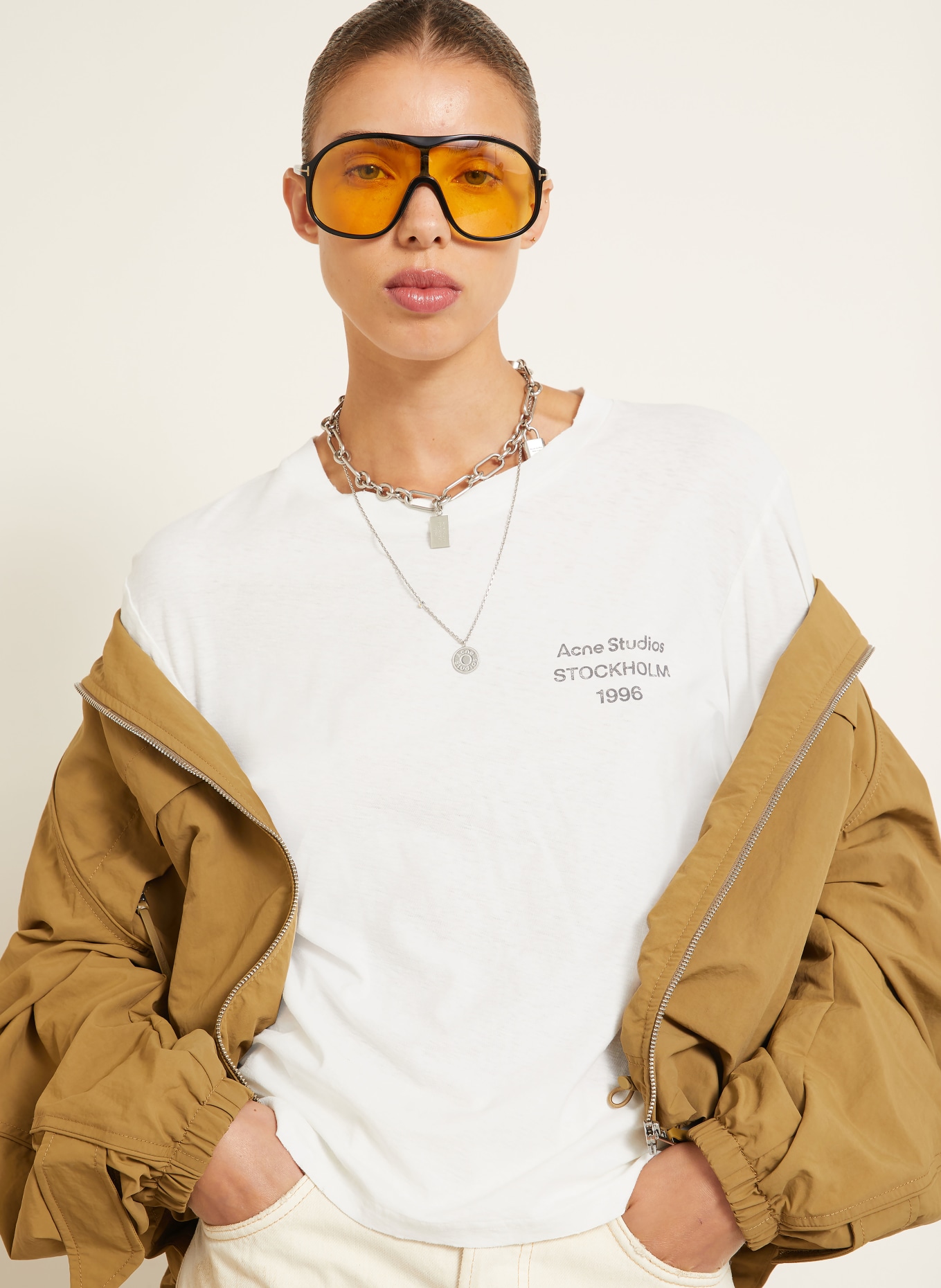 Acne Studios Haut à manches longues: BLANC