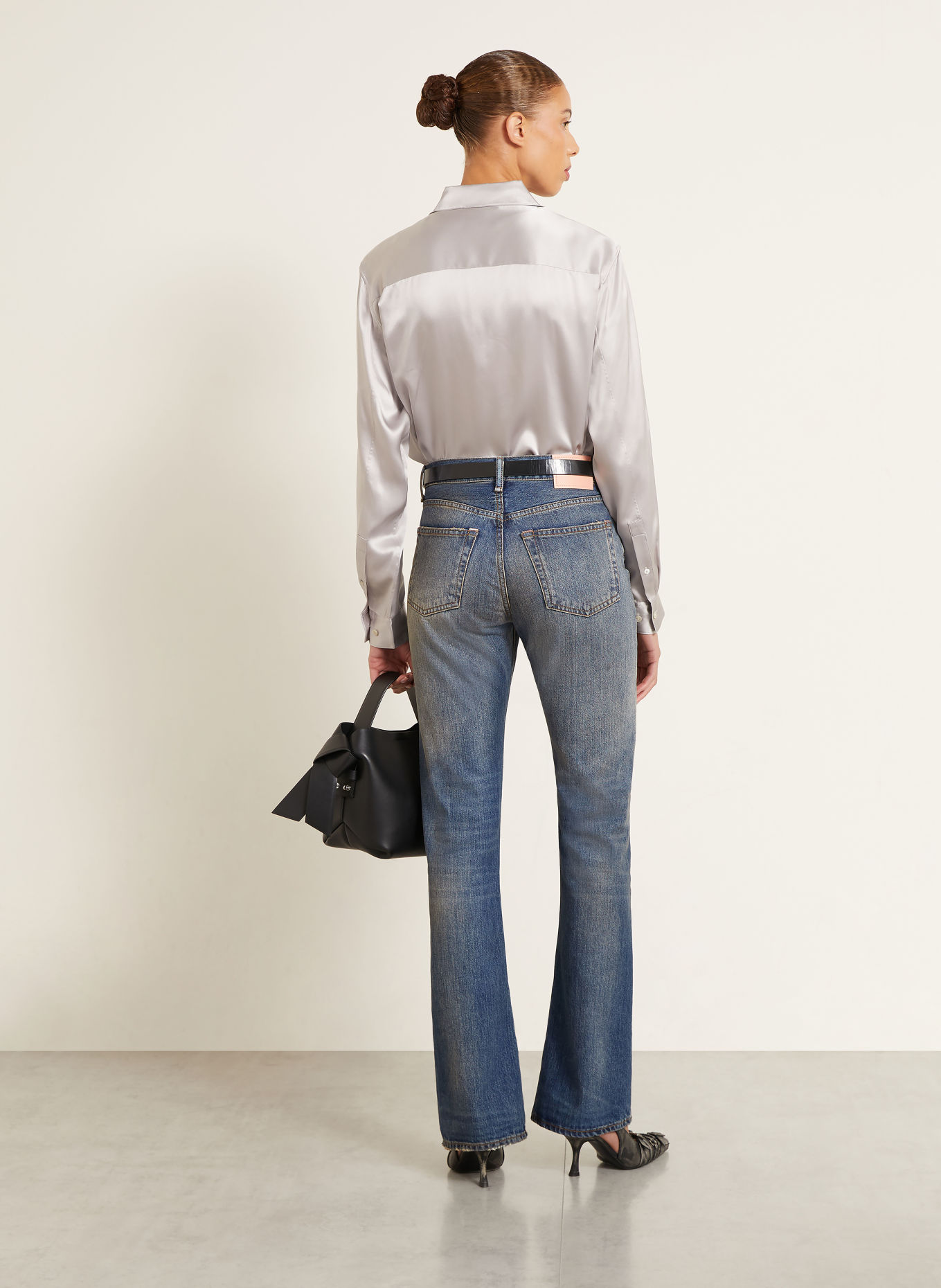 Acne Studios Chemisier en soie: ARGENT