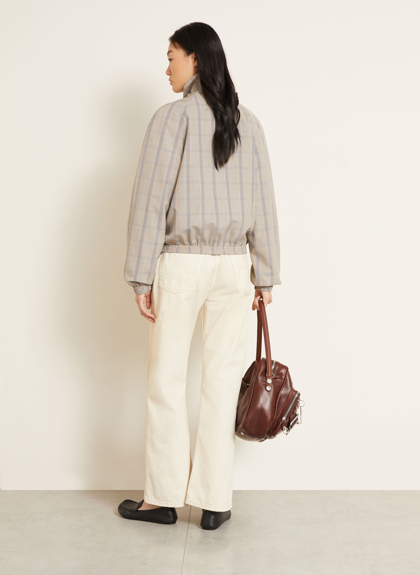 Acne Studios Blouson: BEIGE / COGNAC / BLEU