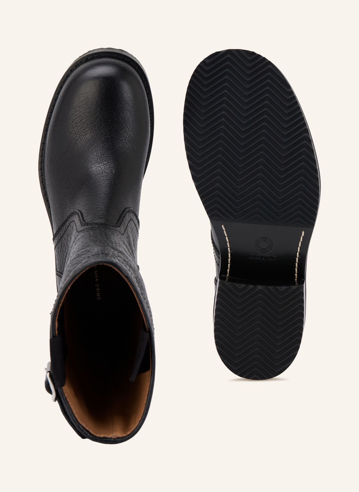 DRIES VAN NOTEN Biker Boots: SCHWARZ