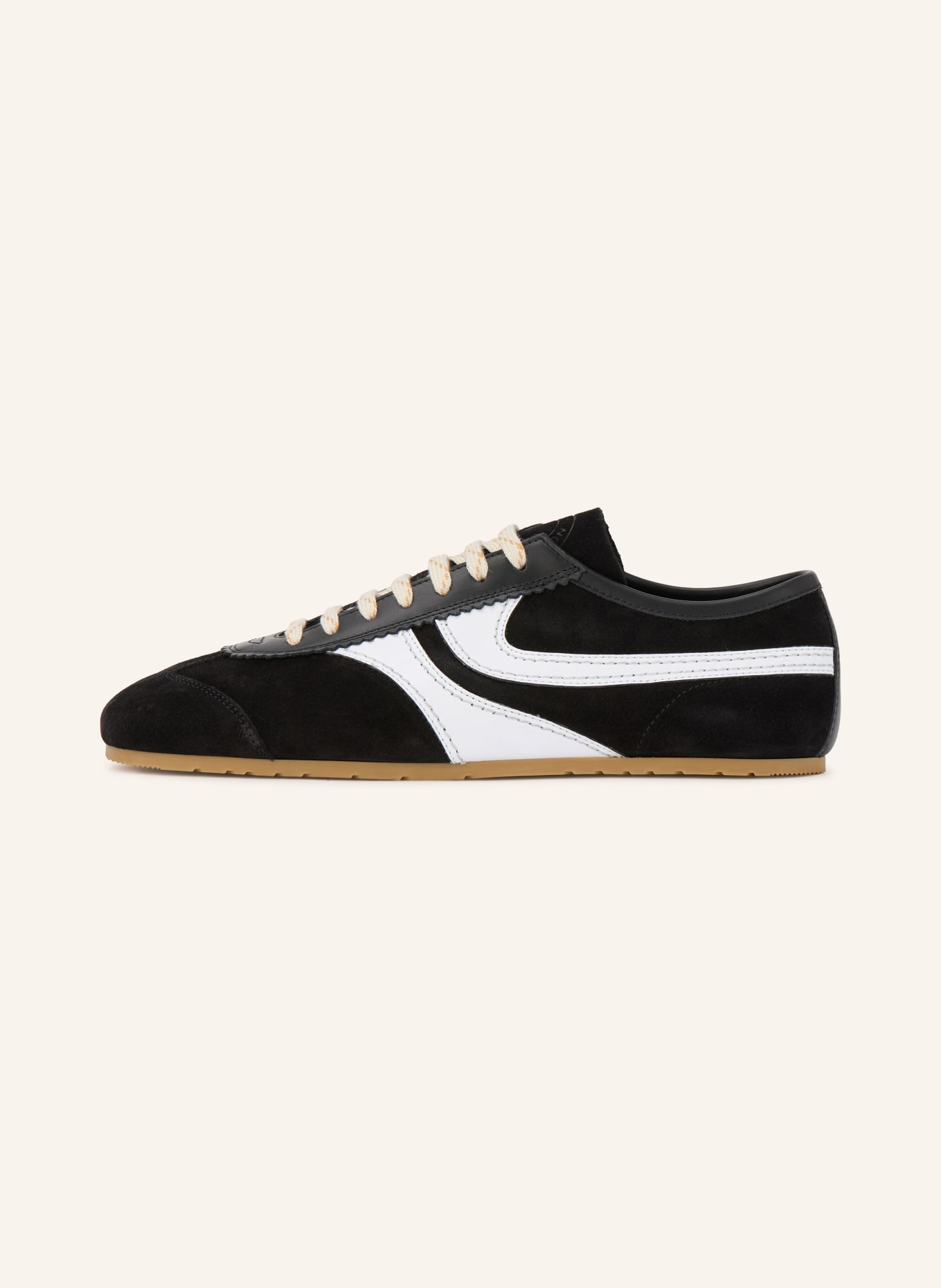 DRIES VAN NOTEN Sneaker: SCHWARZ / WEISS
