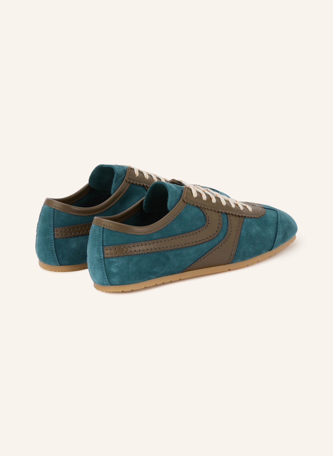 DRIES VAN NOTEN Sneaker: PETROL / BRAUN