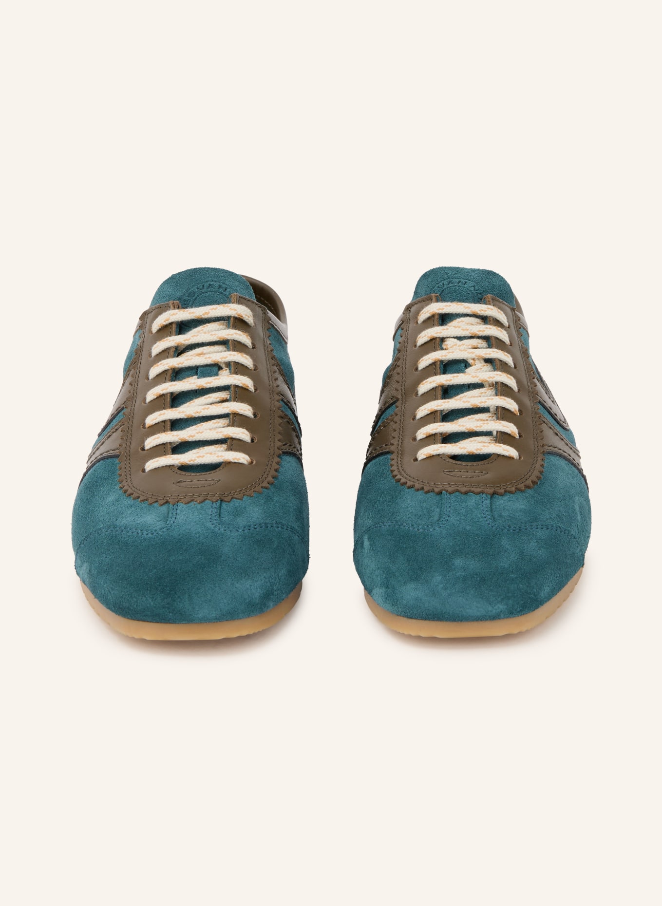 DRIES VAN NOTEN Sneaker: PETROL / BRAUN