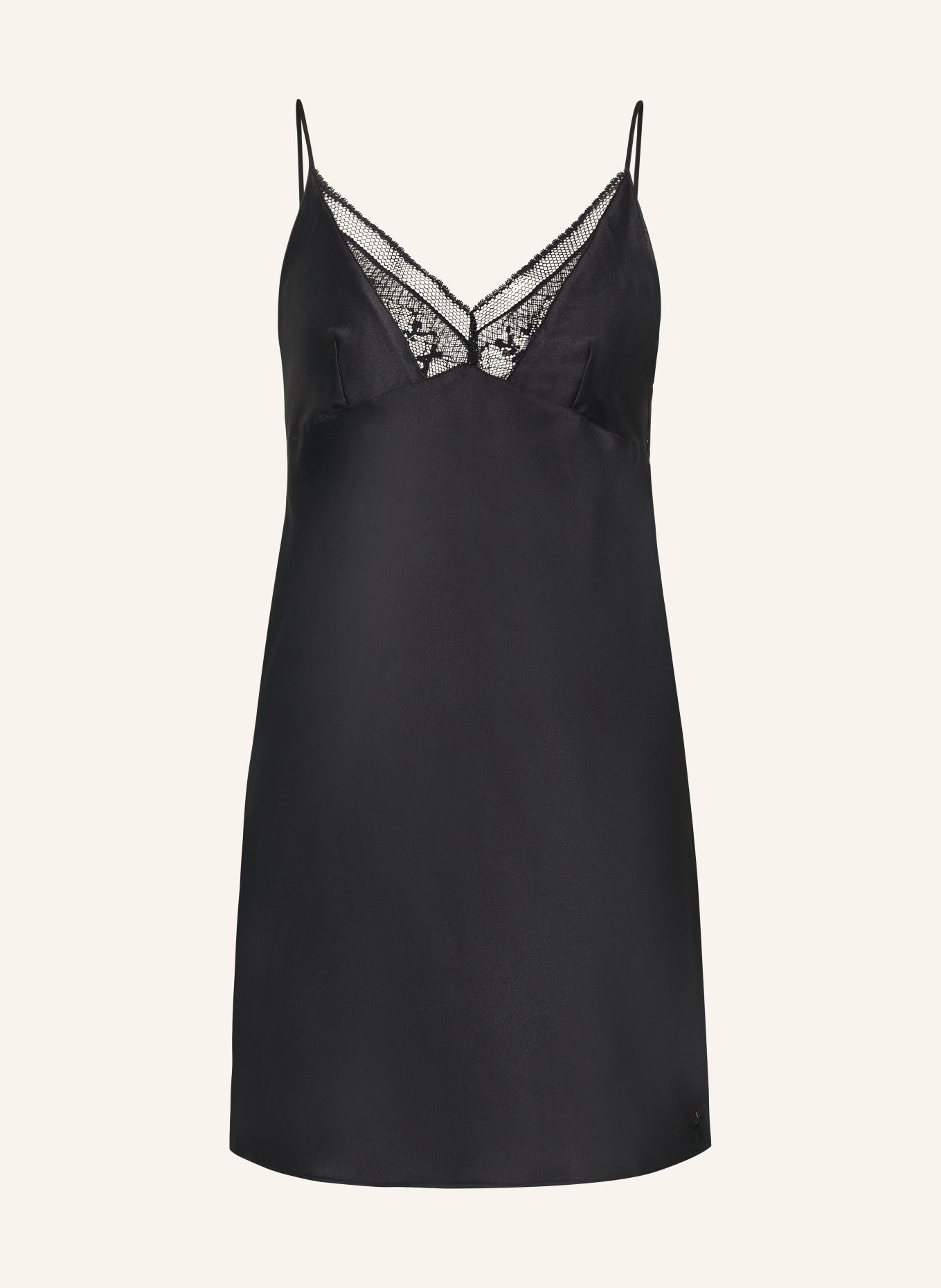Calvin Klein Negligé aus Satin: SCHWARZ
