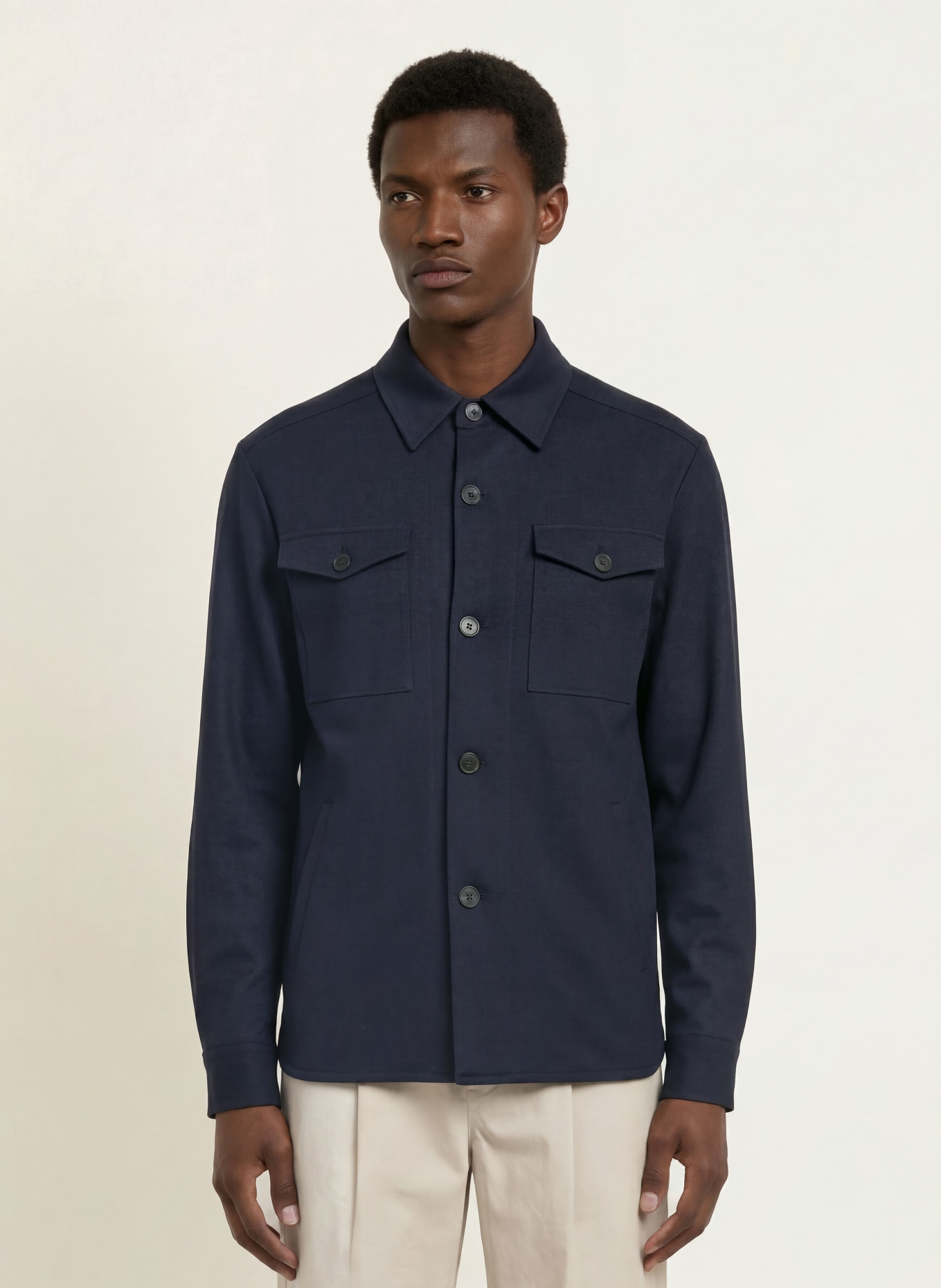 HARRIS WHARF LONDON Overjacket: DUNKELBLAU