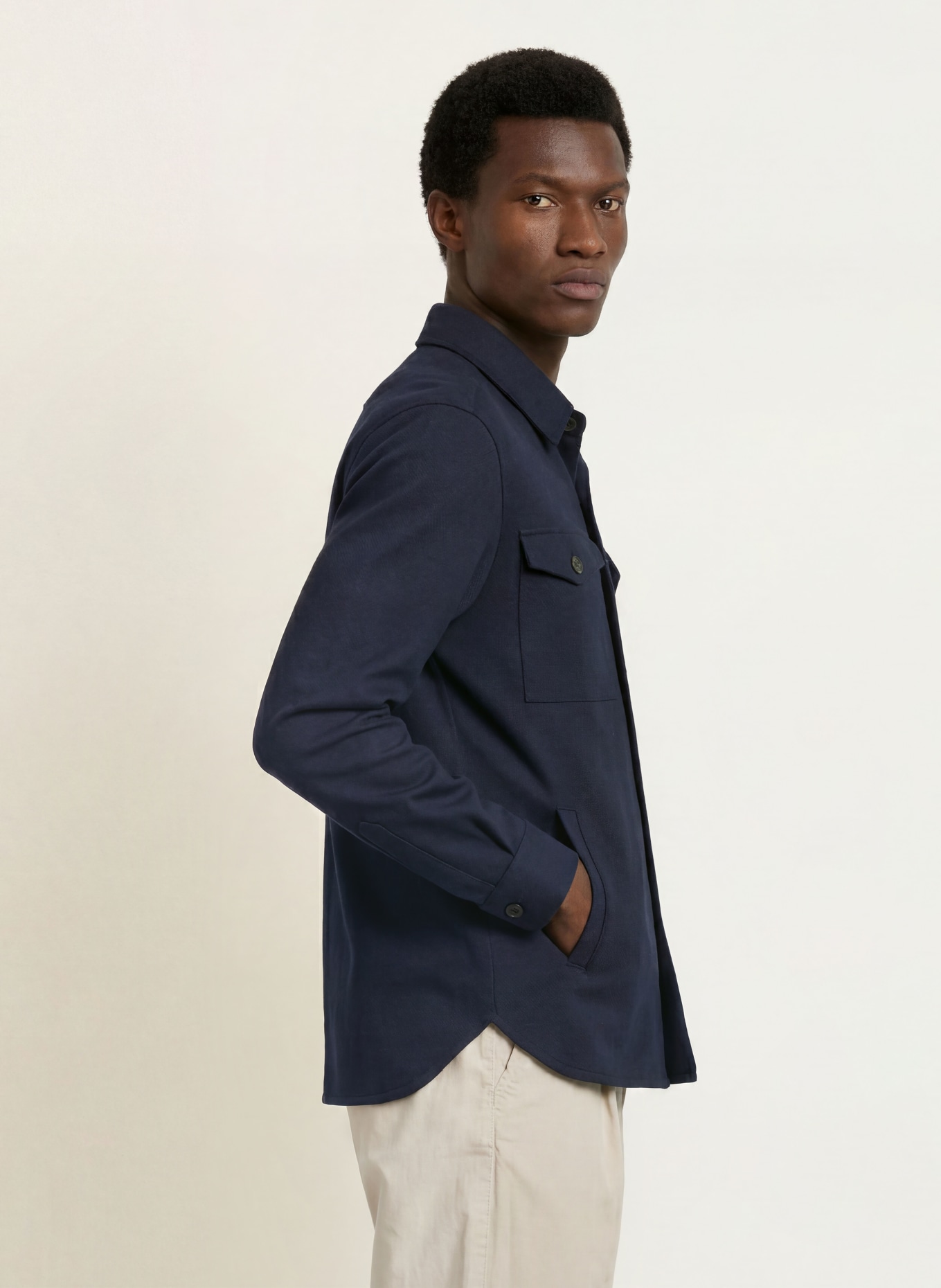 HARRIS WHARF LONDON Overjacket: DUNKELBLAU