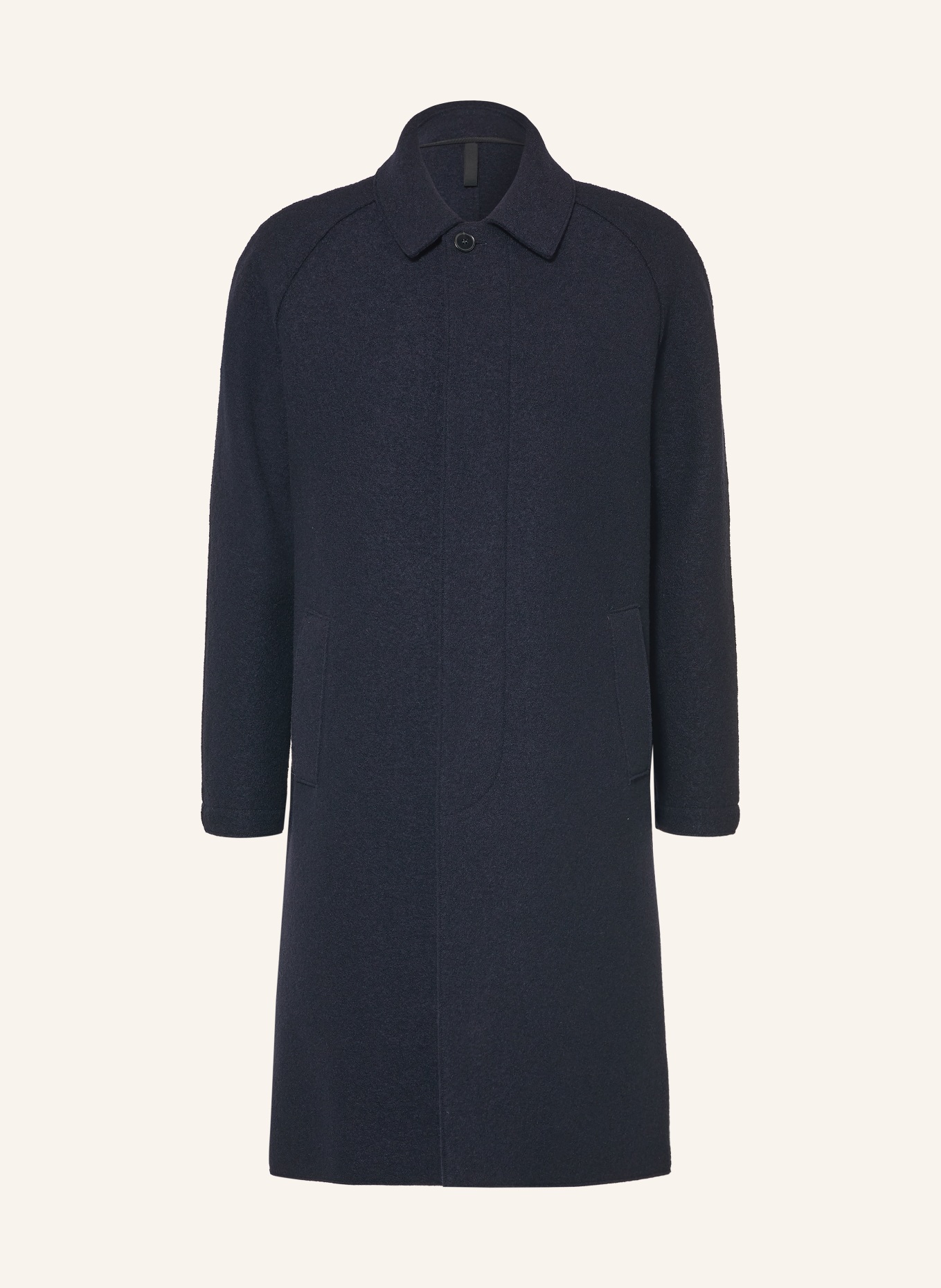 HARRIS WHARF LONDON Wool coat: DARK BLUE