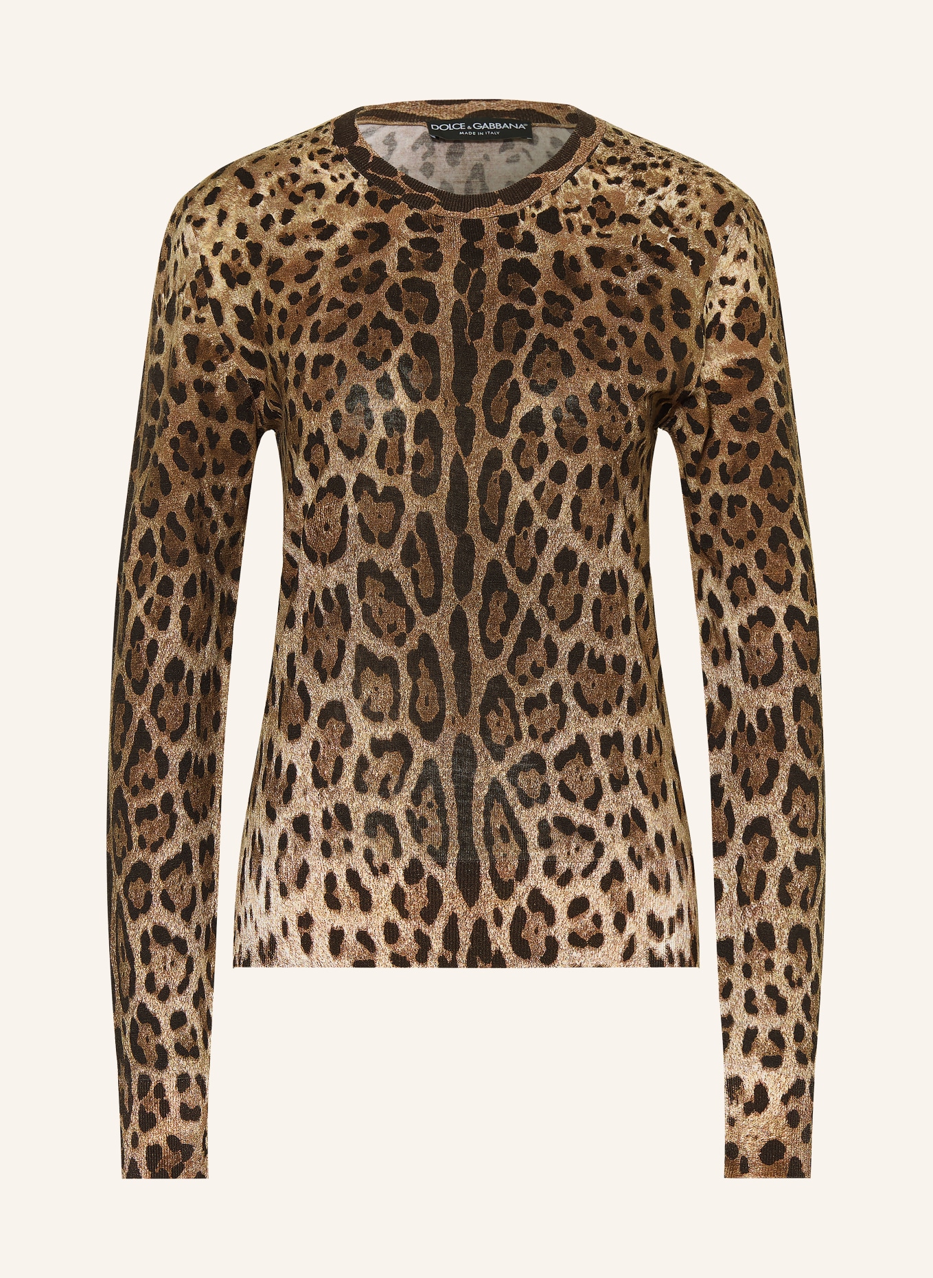 DOLCE & GABBANA Long-sleeve shirt: DARK BROWN / LIGHT BROWN / BROWN
