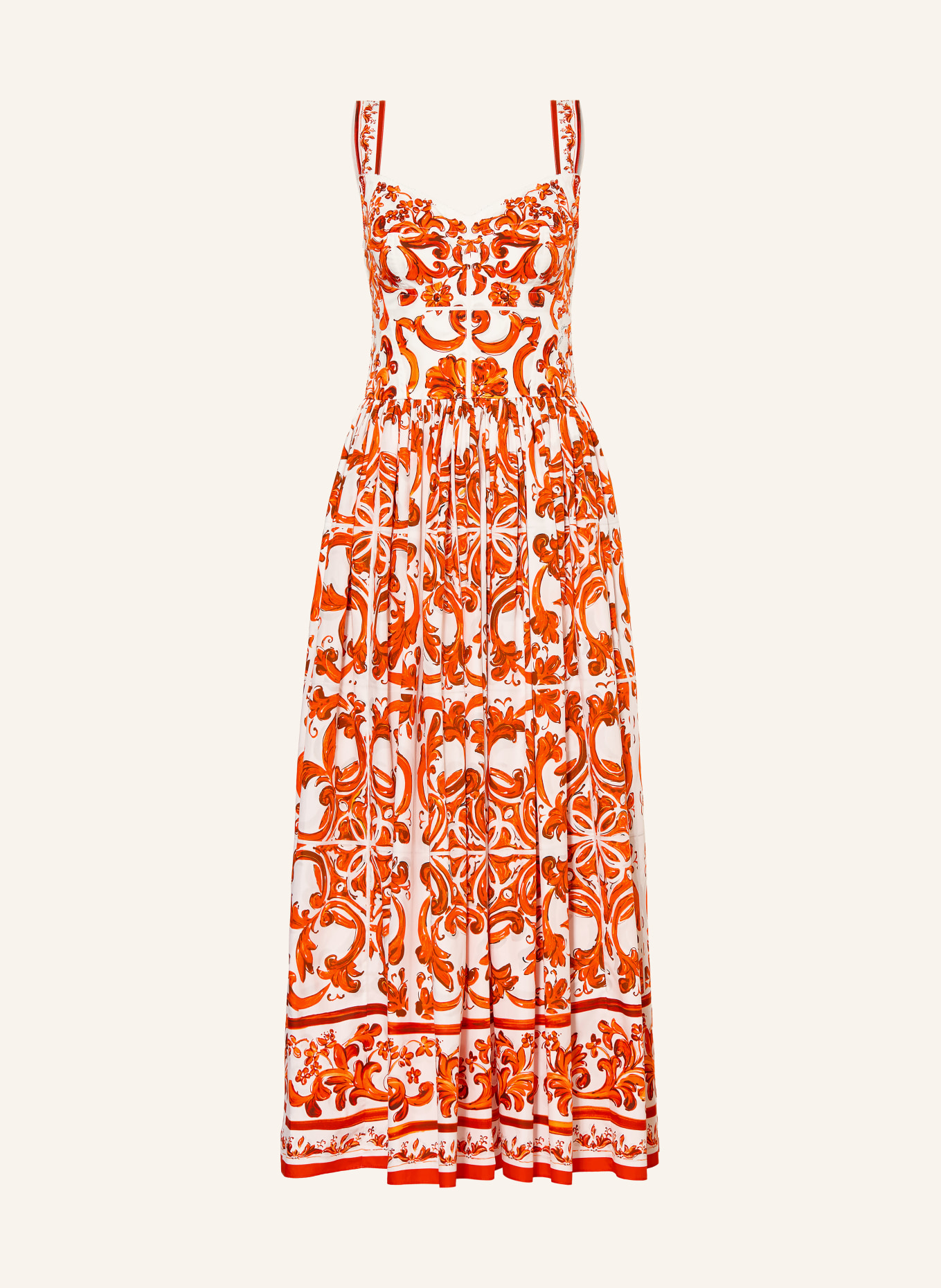 DOLCE & GABBANA Rochie: ALB / PORTOCALIU