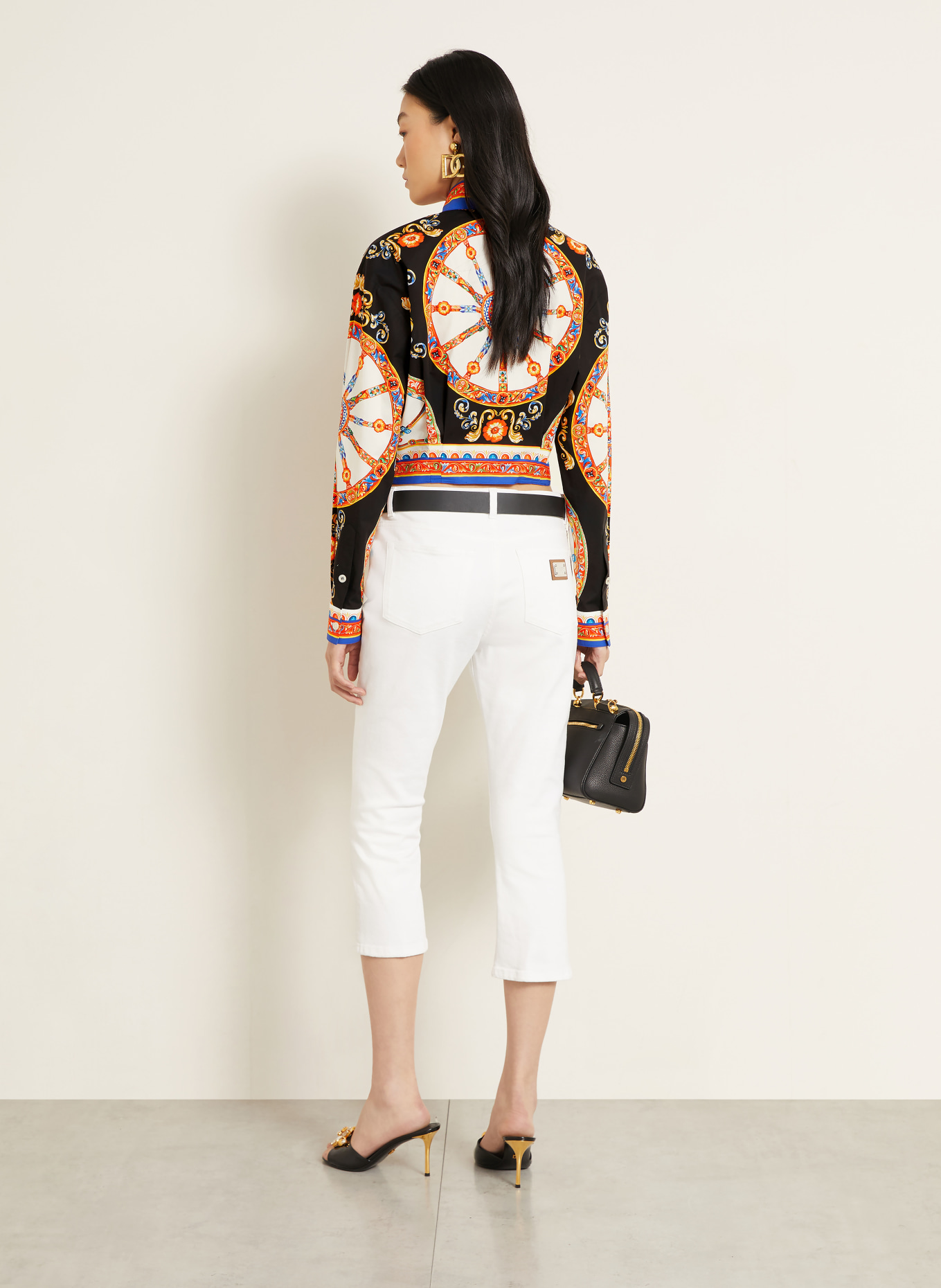 DOLCE & GABBANA Chemisier: NOIR / ROUGE / BLANC