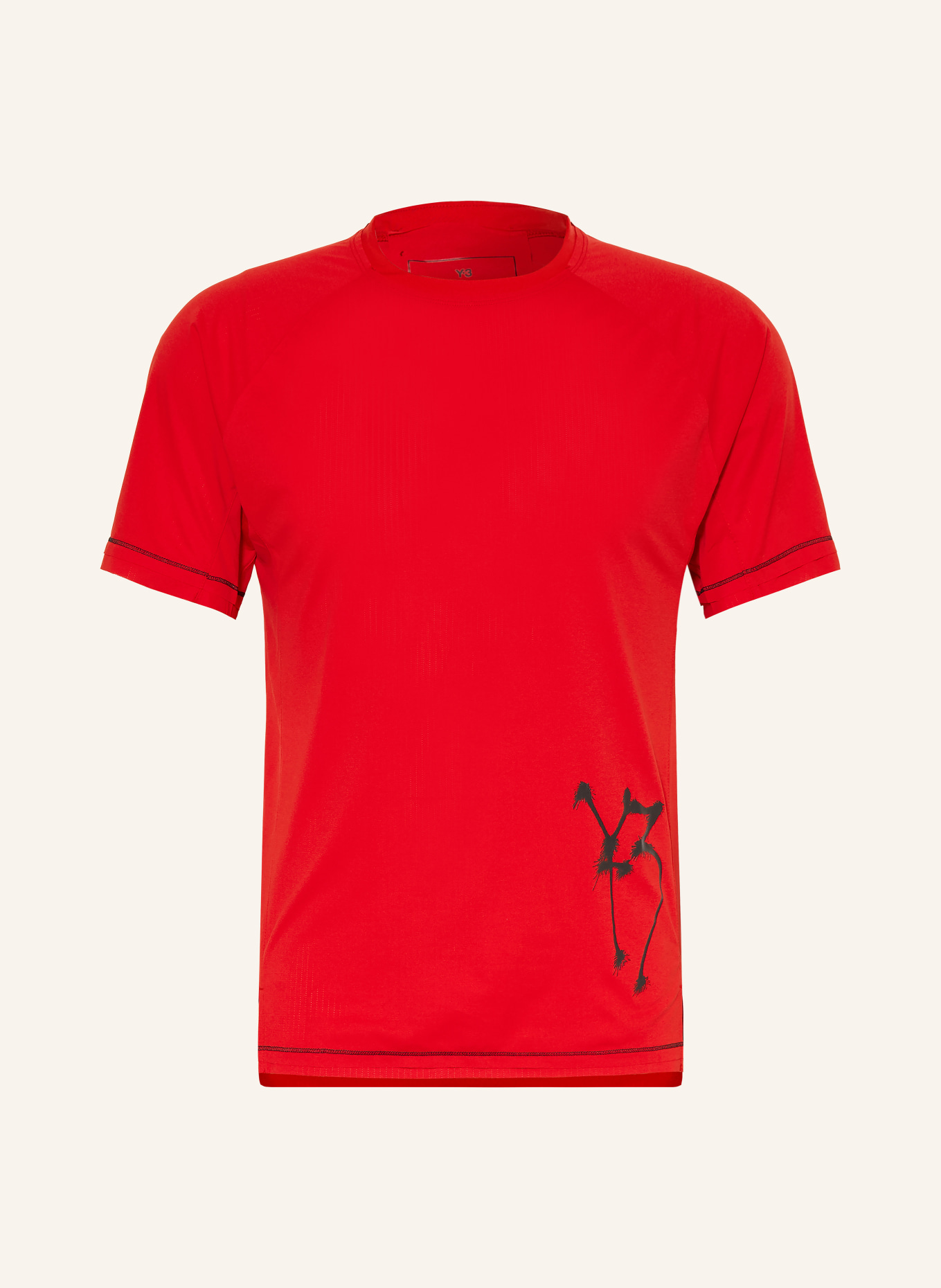 Y-3 GFX RUN Functional shirt: RED / BLACK