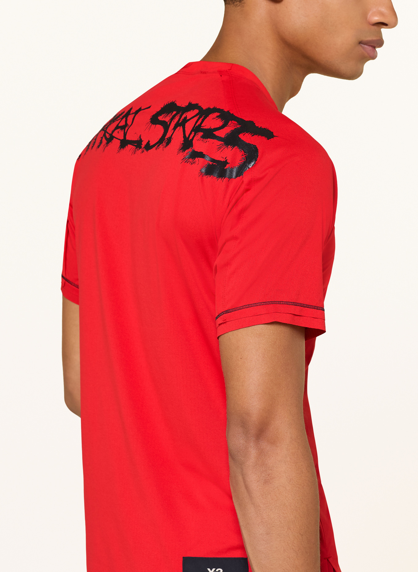 Y-3 GFX RUN Functional shirt: RED / BLACK