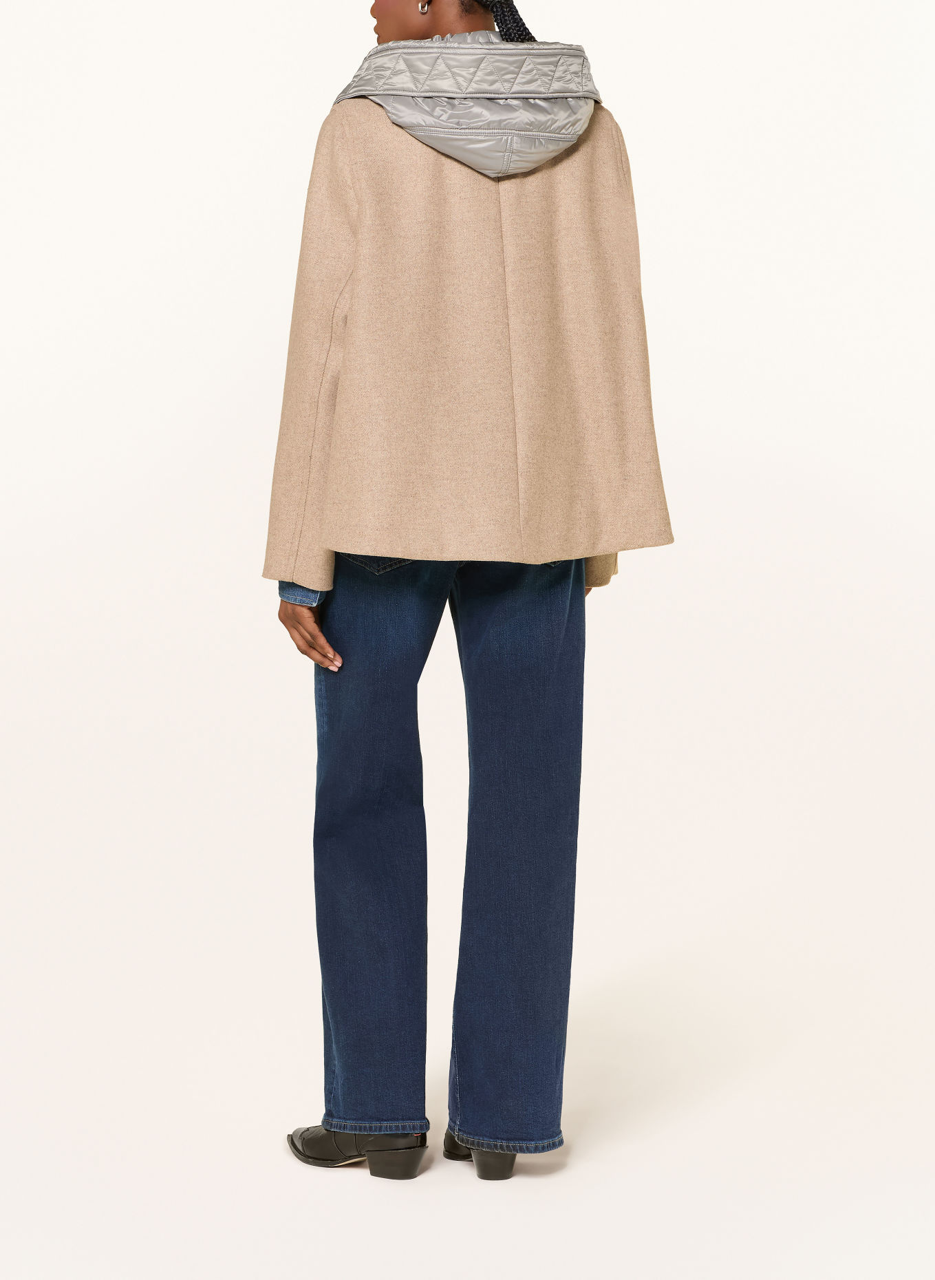 Fay Pea coat: BEIGE / GRAY