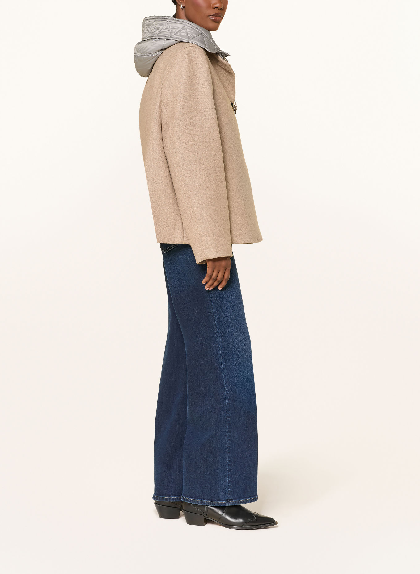 Fay Pea coat: BEIGE / GRAY
