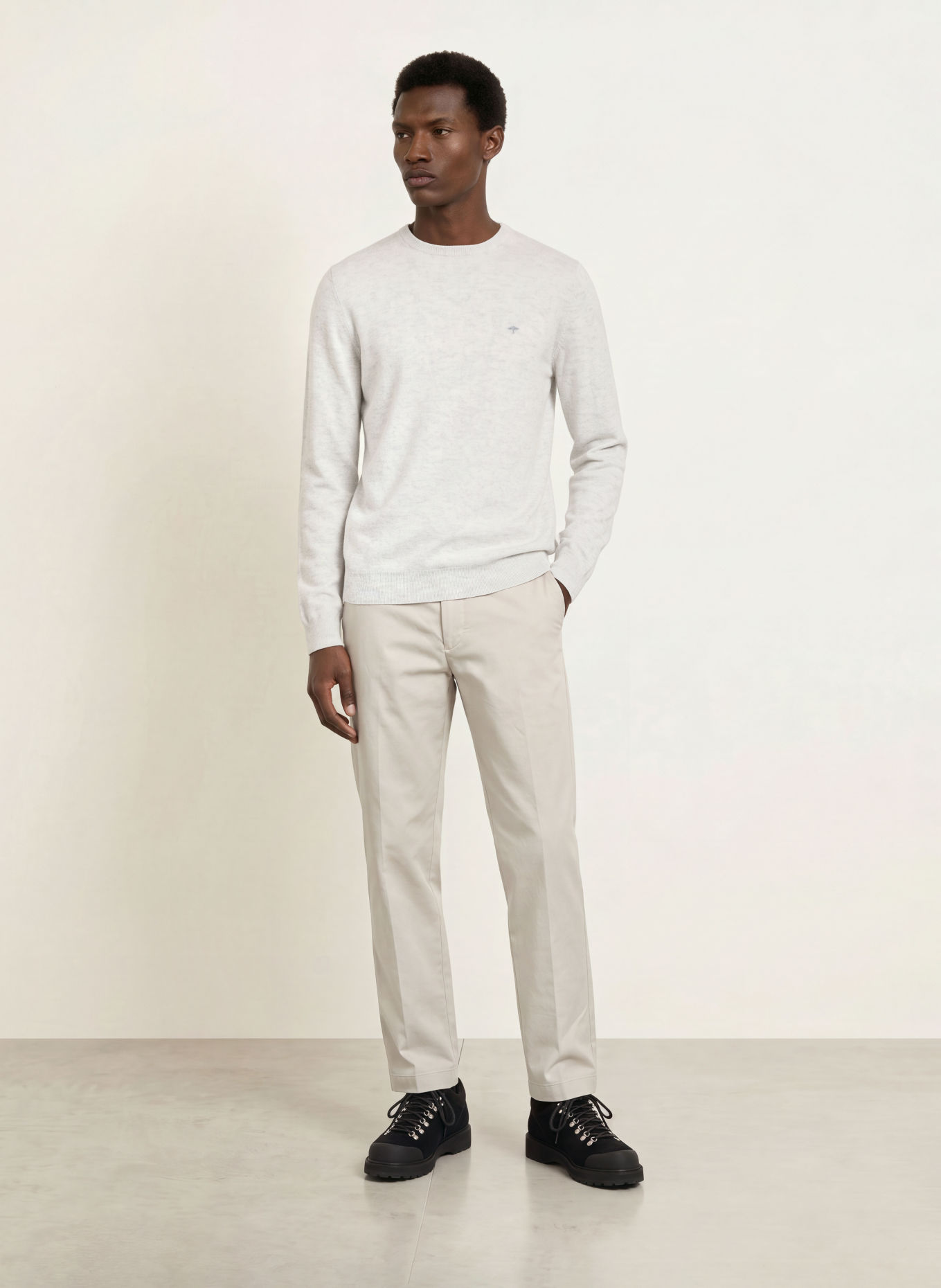 FYNCH-HATTON Sweater: LIGHT GRAY