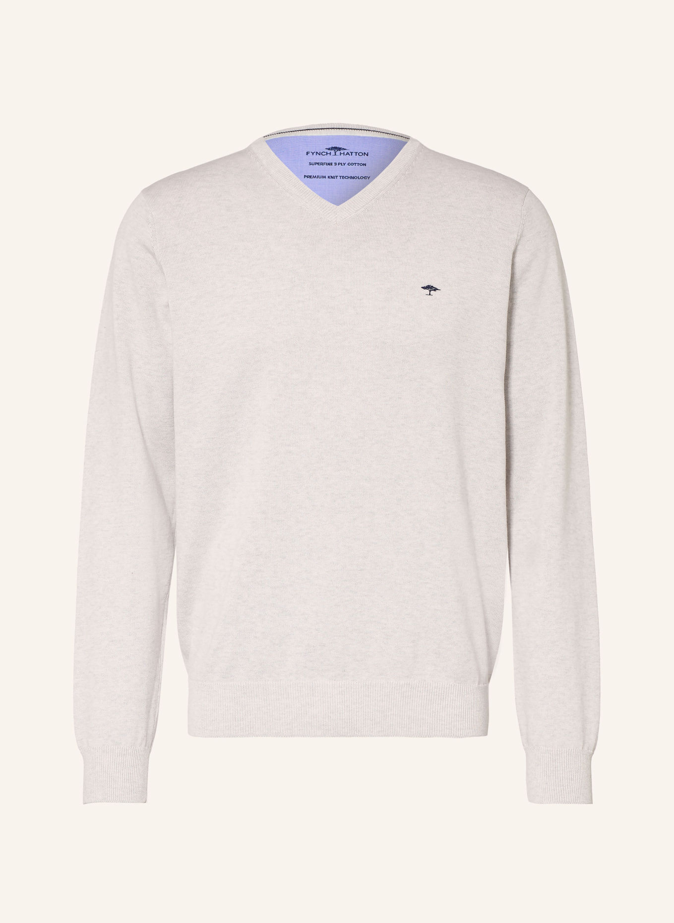 FYNCH-HATTON Pullover: HELLGRAU