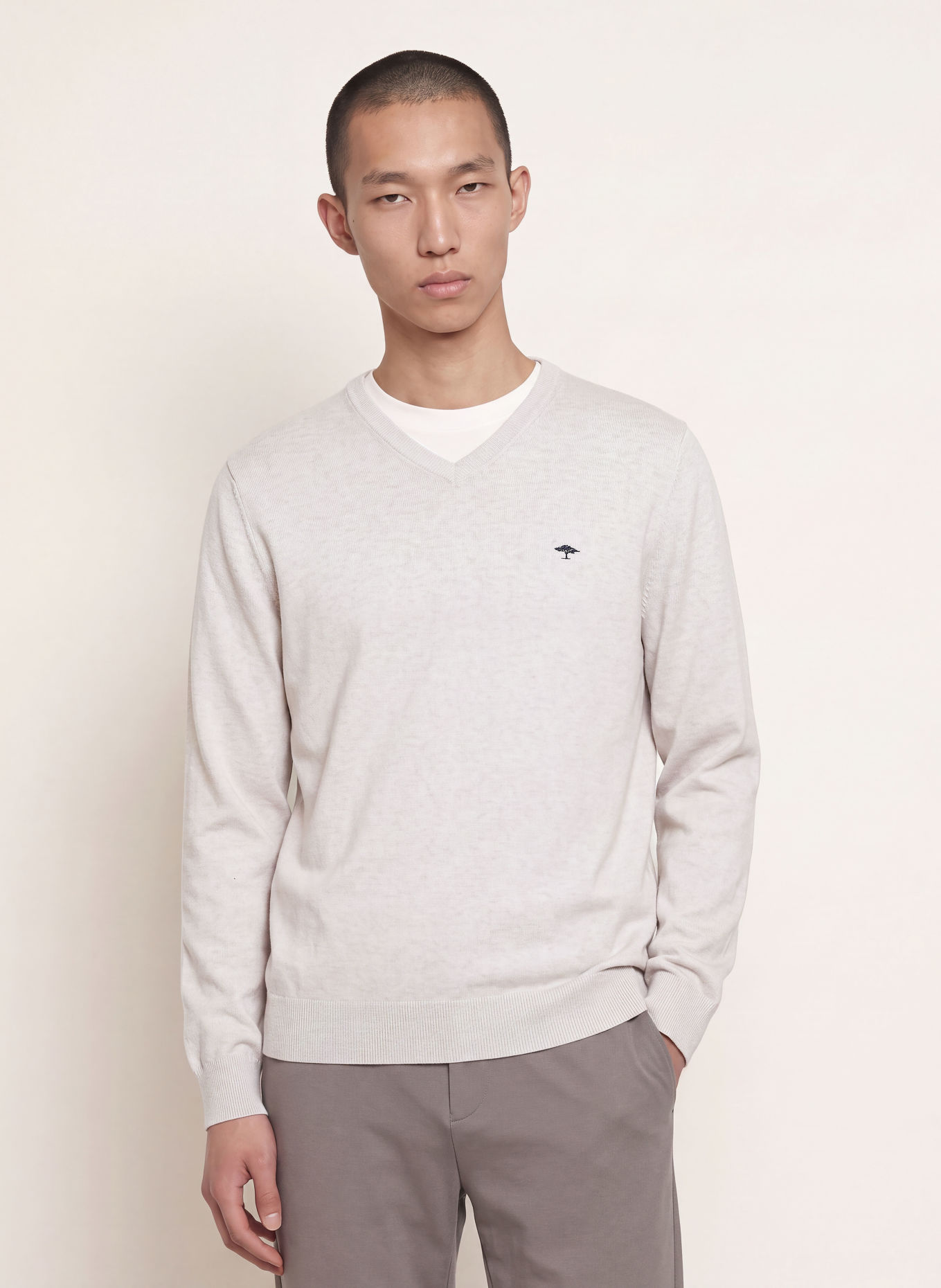 FYNCH-HATTON Pullover: HELLGRAU