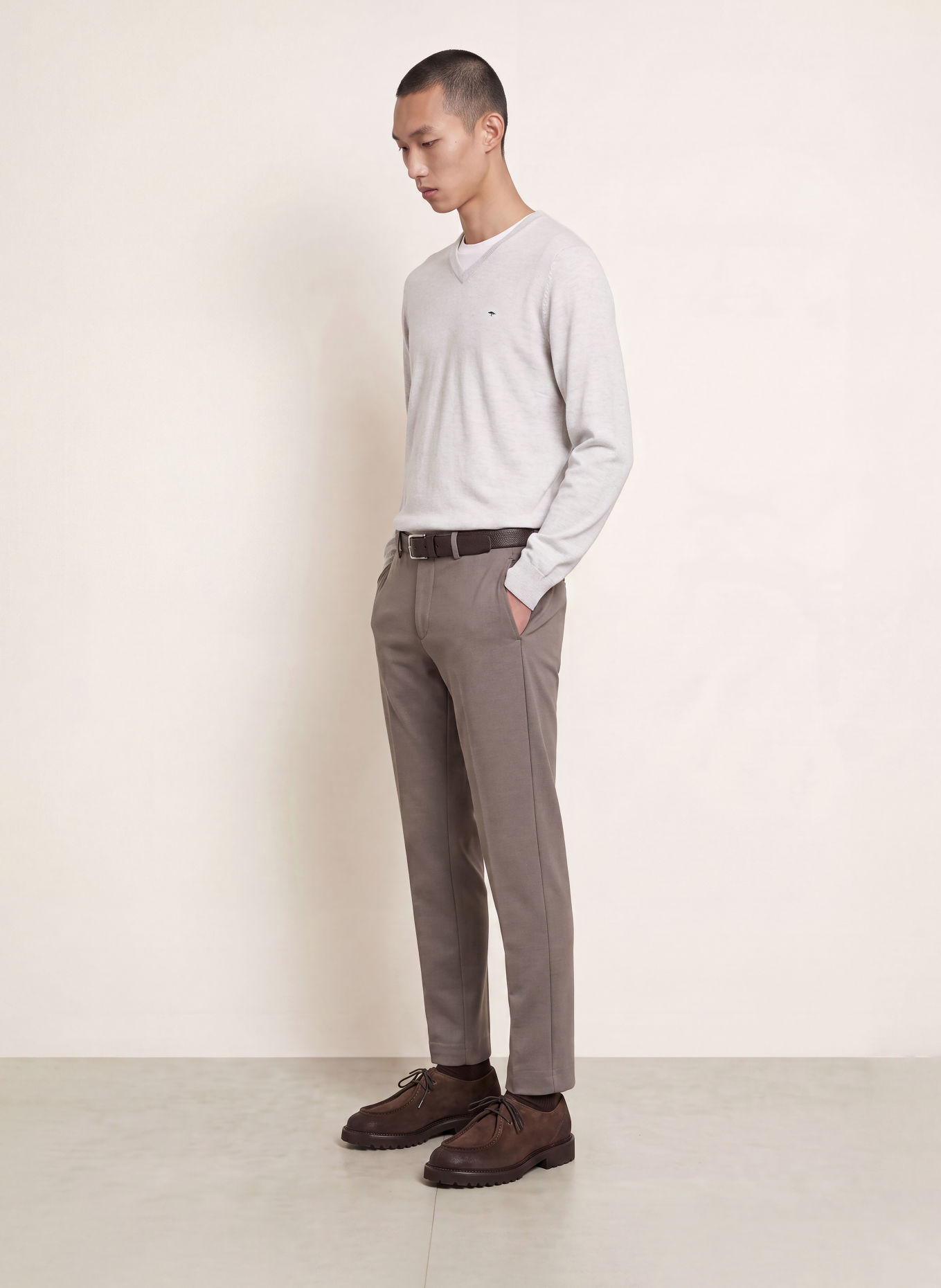 FYNCH-HATTON Pullover: HELLGRAU