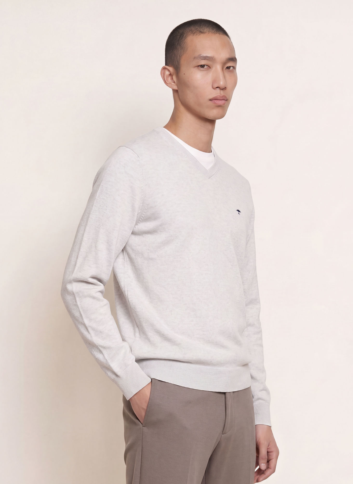 FYNCH-HATTON Pullover: HELLGRAU