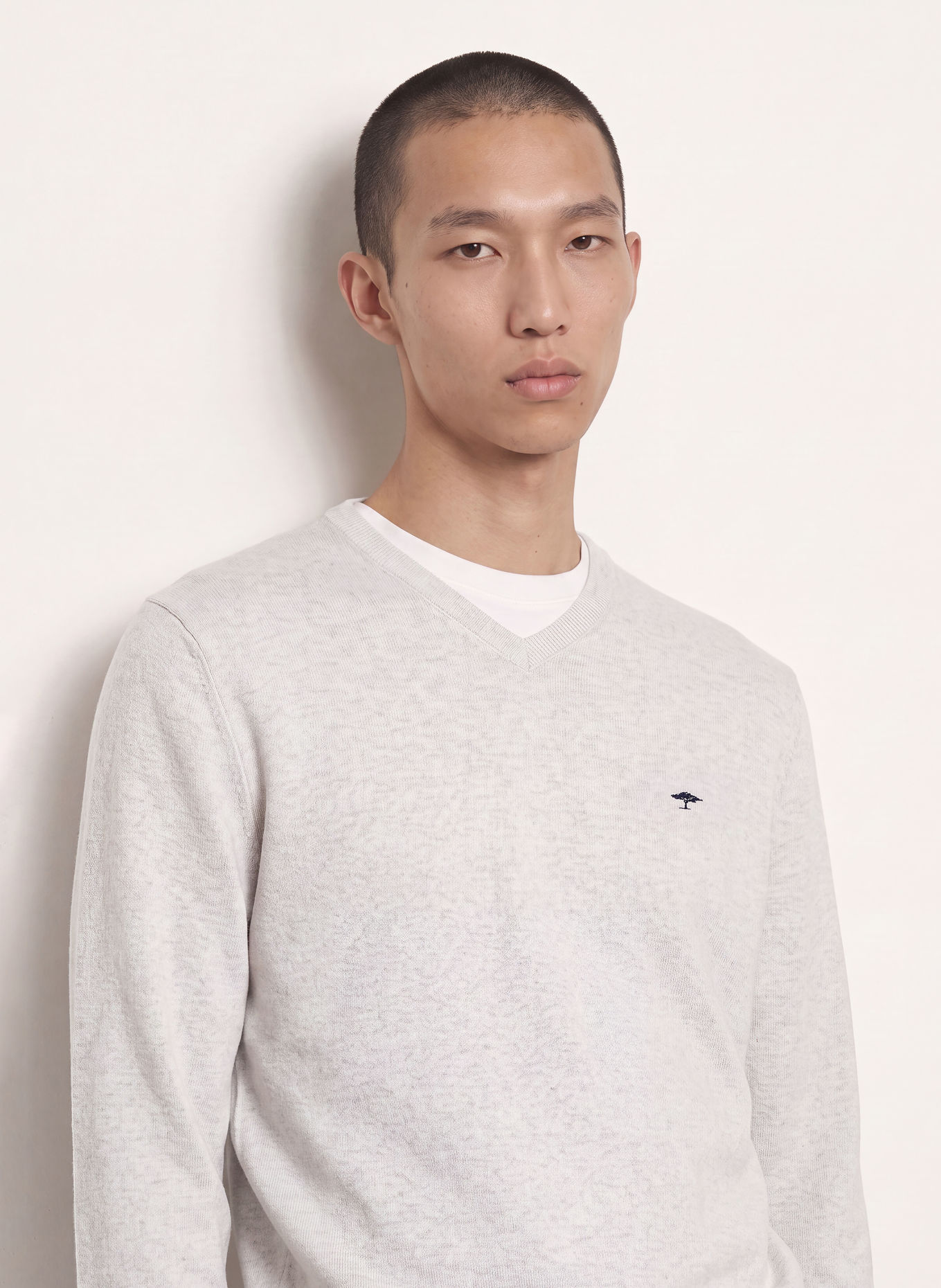 FYNCH-HATTON Pullover: HELLGRAU