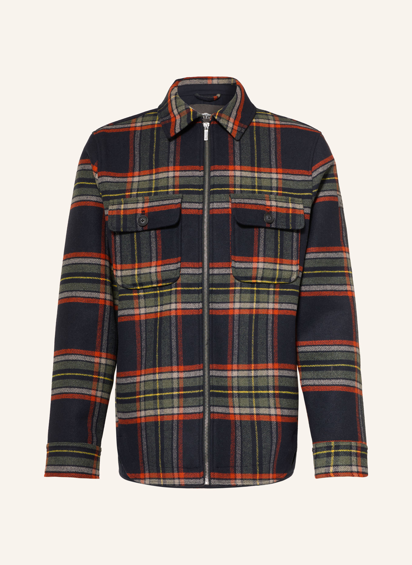 FYNCH-HATTON Overjacket: DUNKELBLAU / ORANGE / GELB