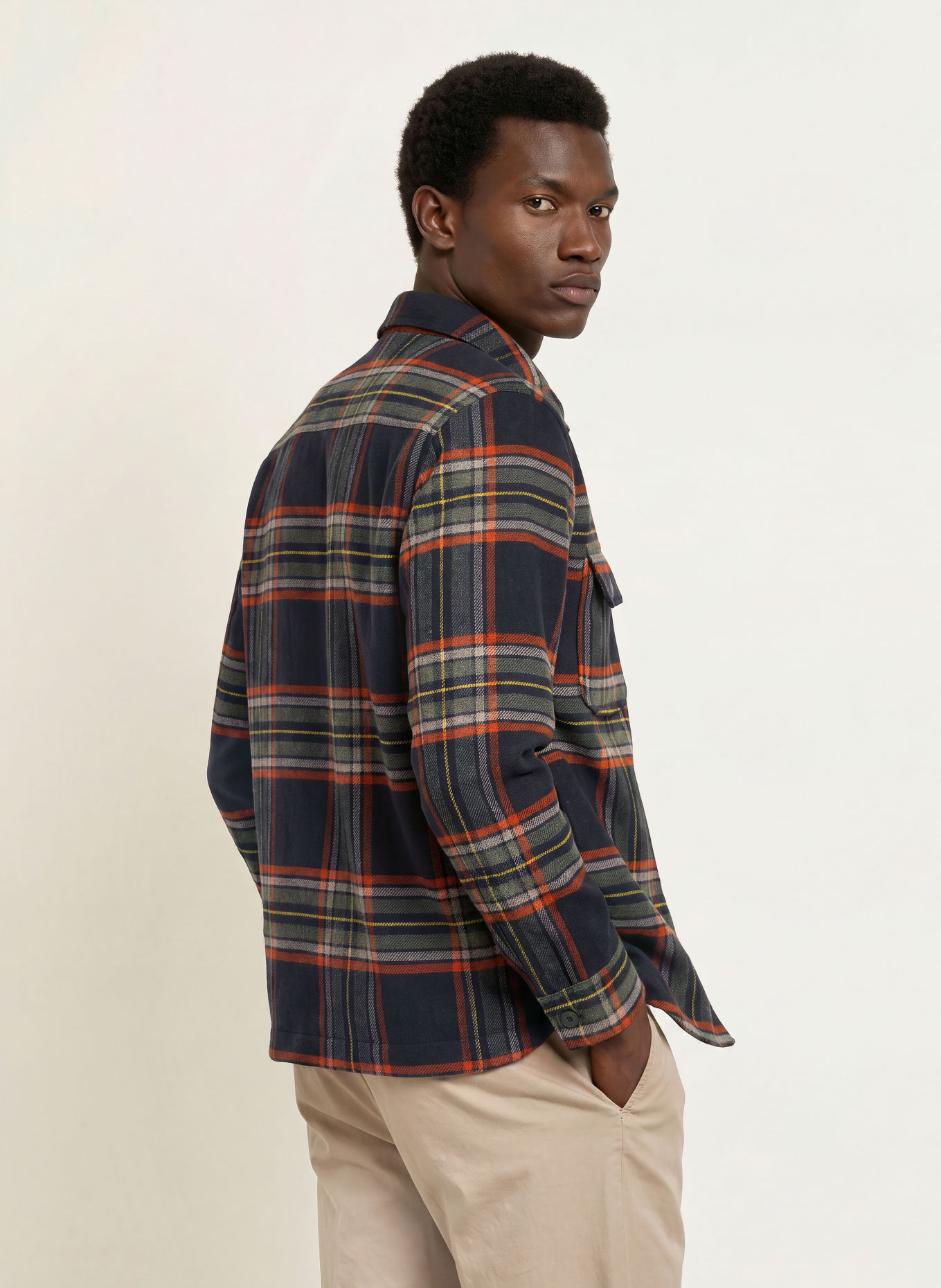 FYNCH-HATTON Overjacket: DUNKELBLAU / ORANGE / GELB