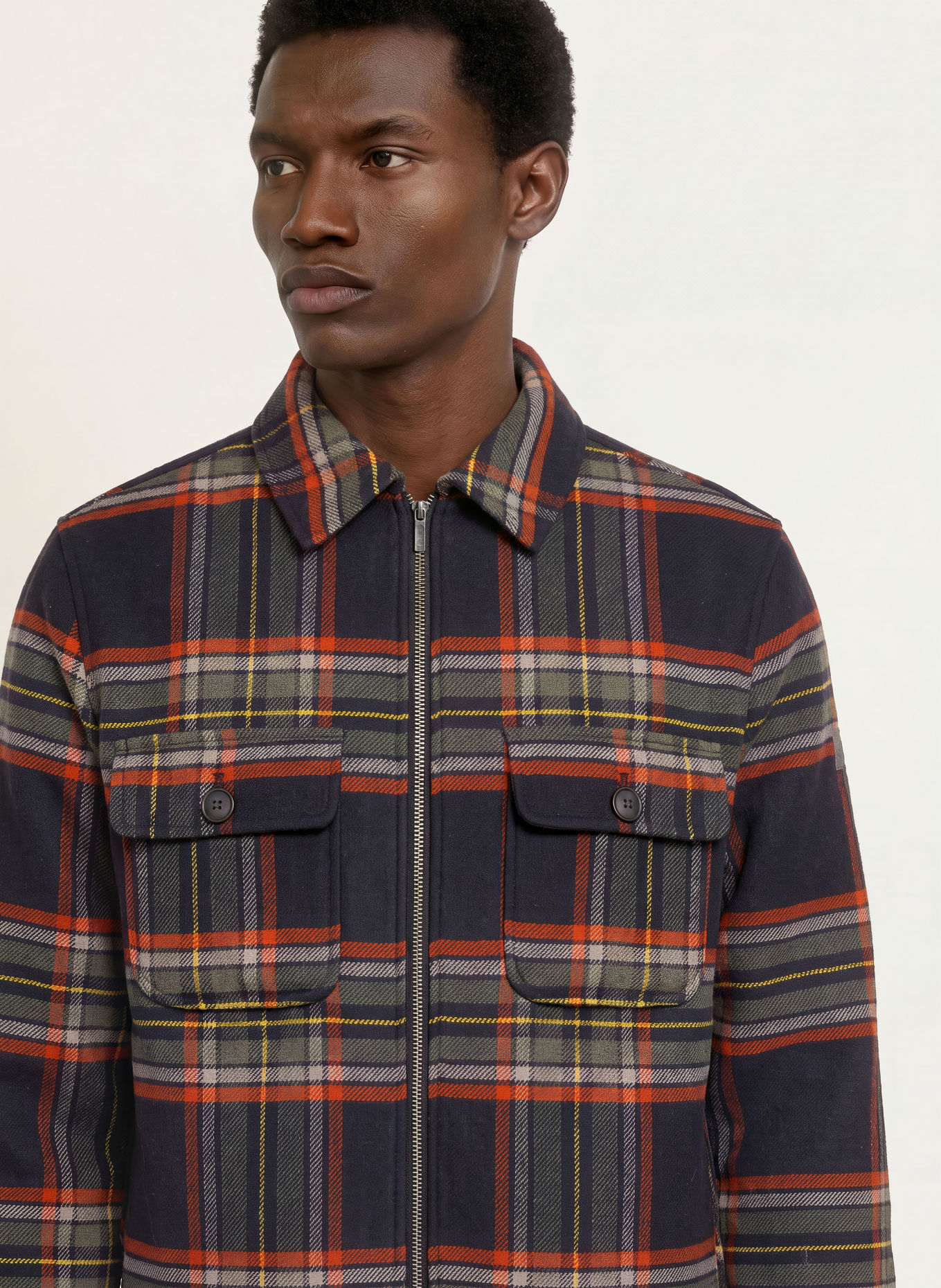 FYNCH-HATTON Overjacket: DUNKELBLAU / ORANGE / GELB