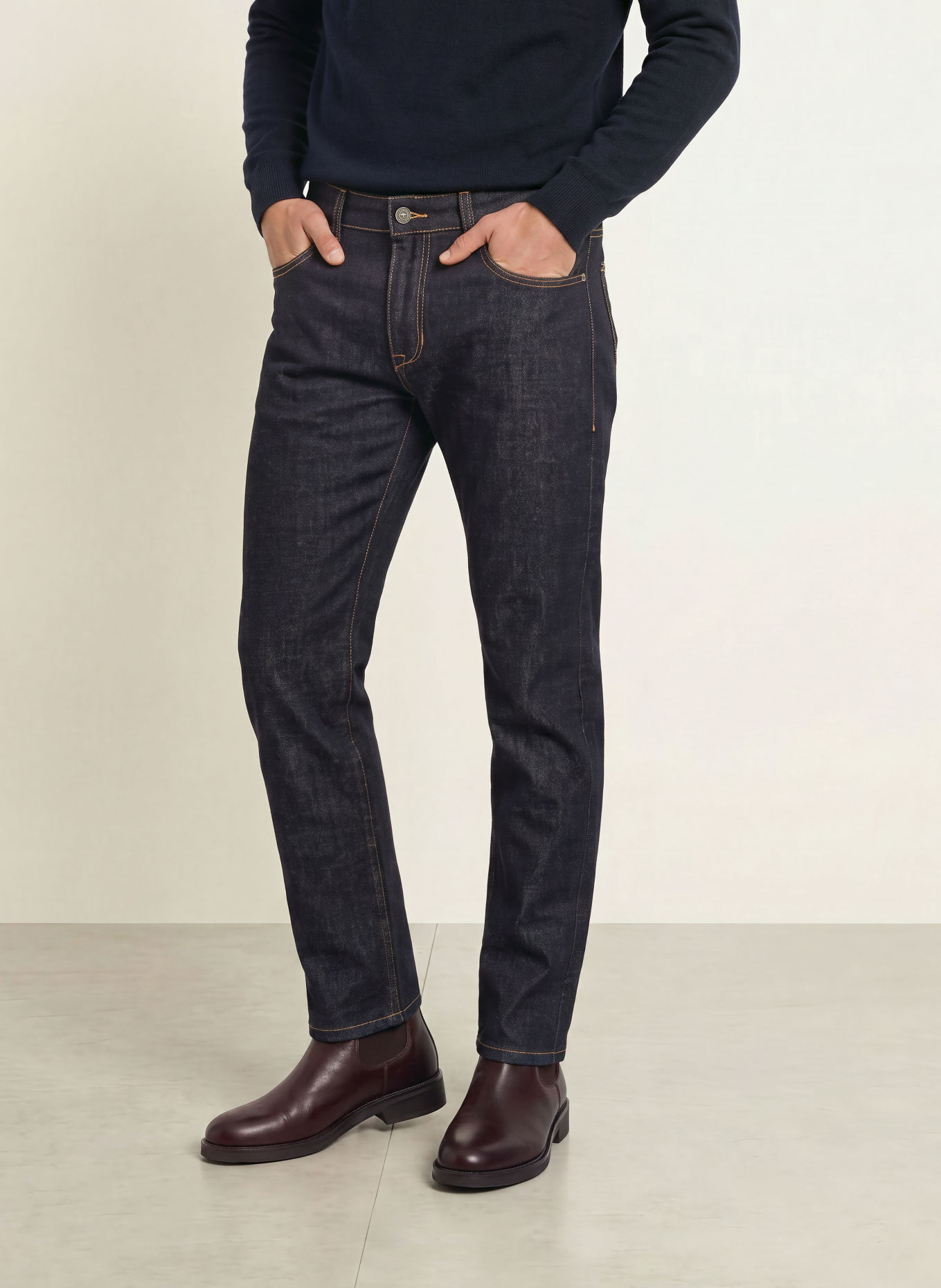 FYNCH-HATTON Blugi cu croială regular: 688 dark navy