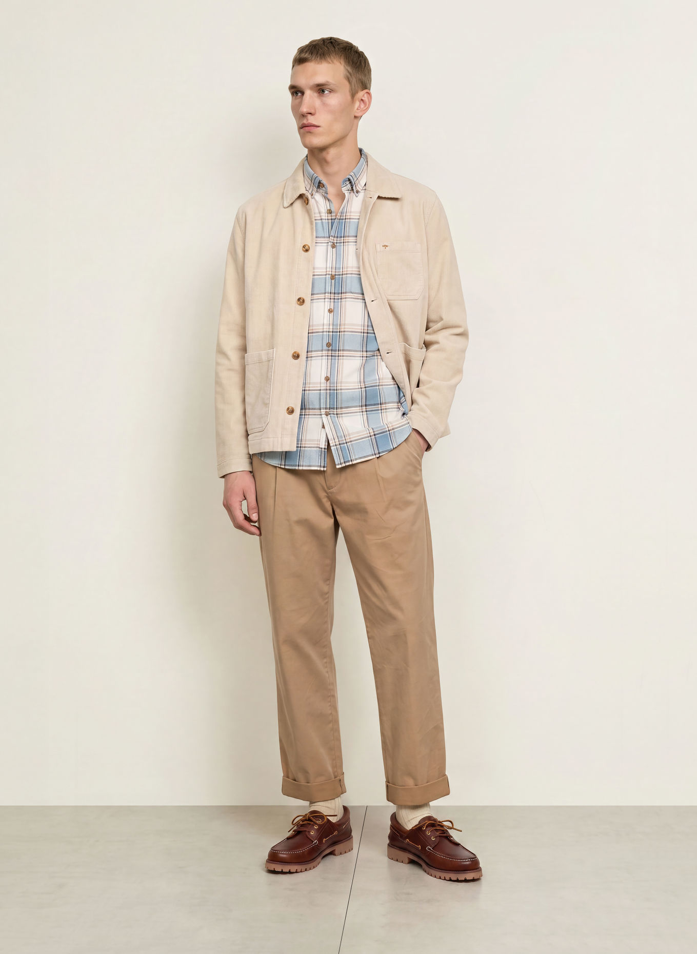 FYNCH-HATTON Hemd Regular Fit: HELLBLAU / DUNKELGRAU / ORANGE