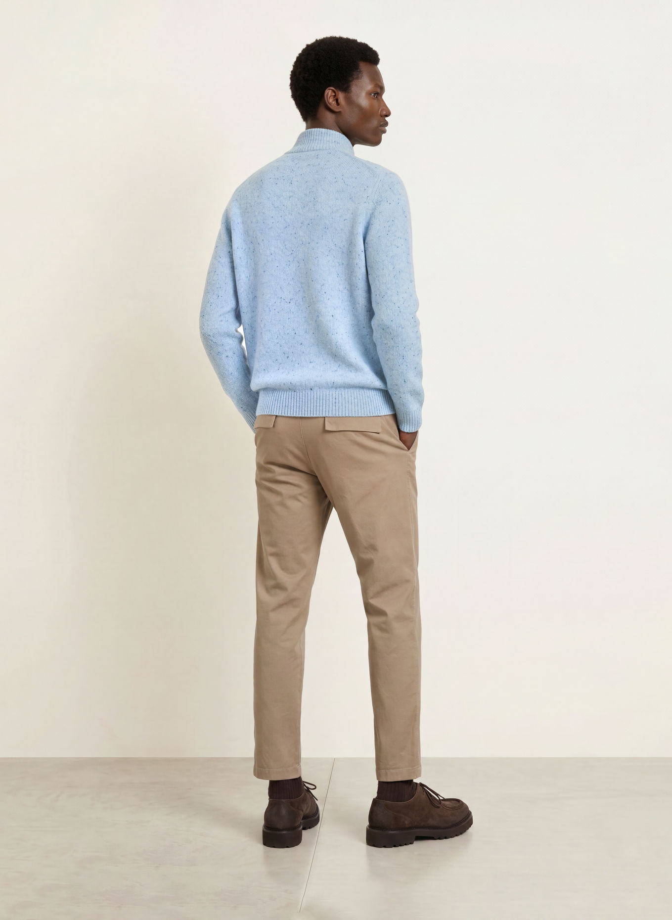 FYNCH-HATTON Half-zip sweater: LIGHT BLUE