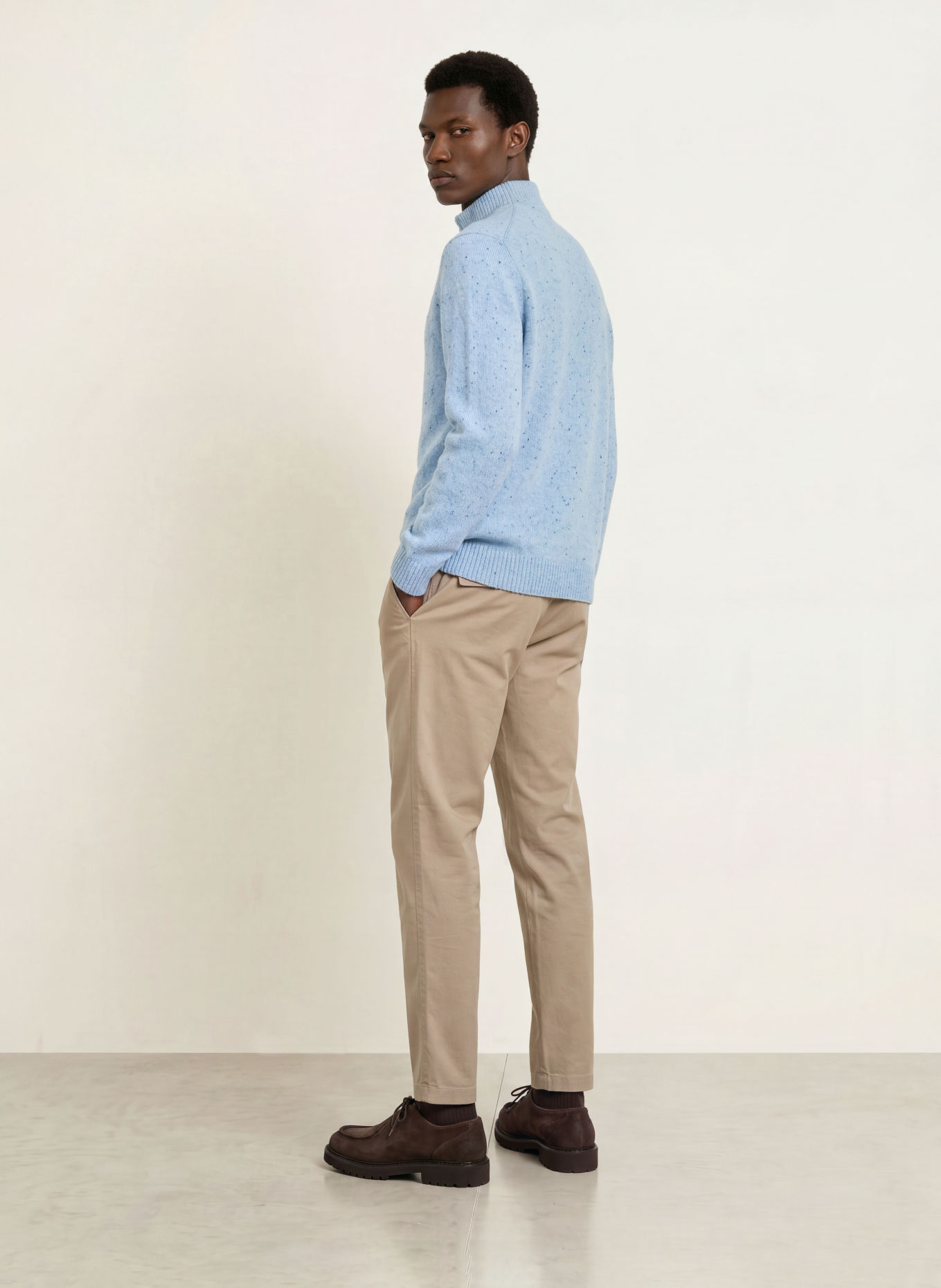 FYNCH-HATTON Half-zip sweater: LIGHT BLUE