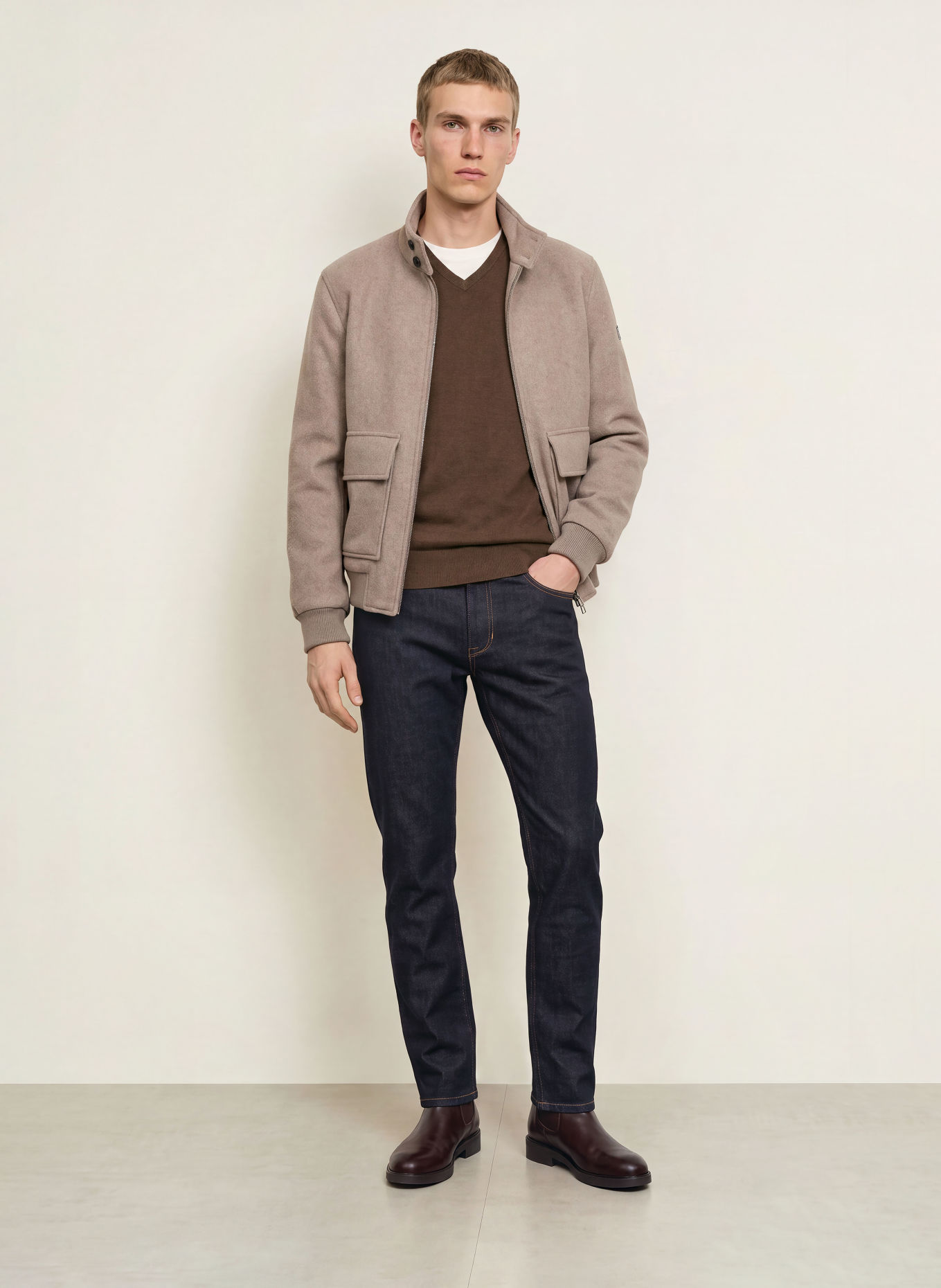 FYNCH-HATTON Bomber jacket: BEIGE