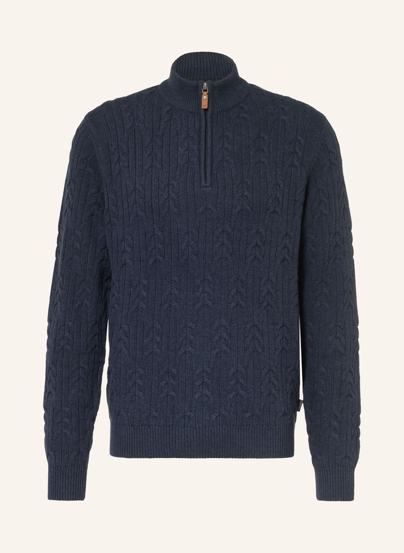 FYNCH-HATTON Half-zip sweater: DARK BLUE