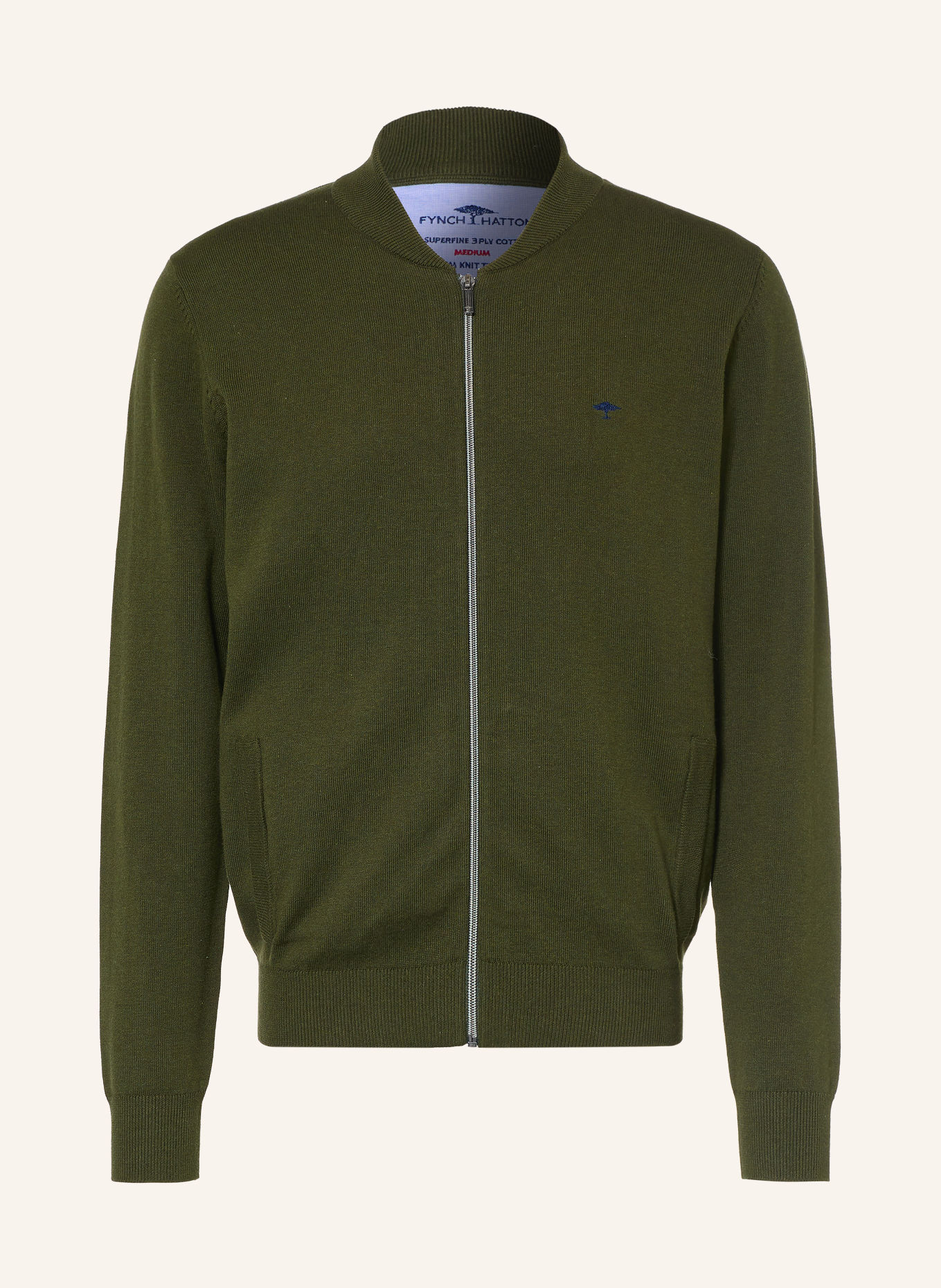 FYNCH-HATTON Cardigan: DARK GREEN