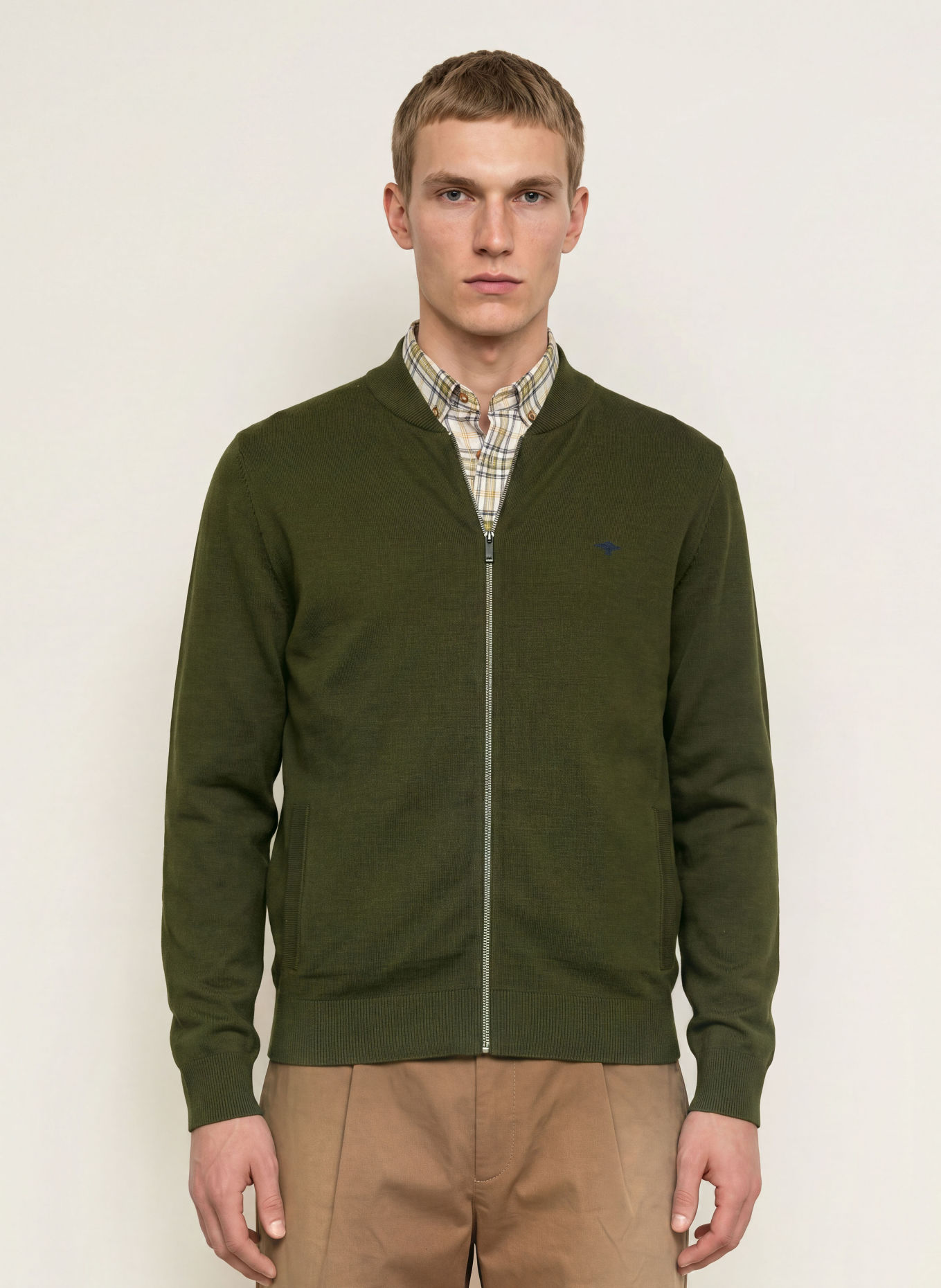 FYNCH-HATTON Cardigan: DARK GREEN
