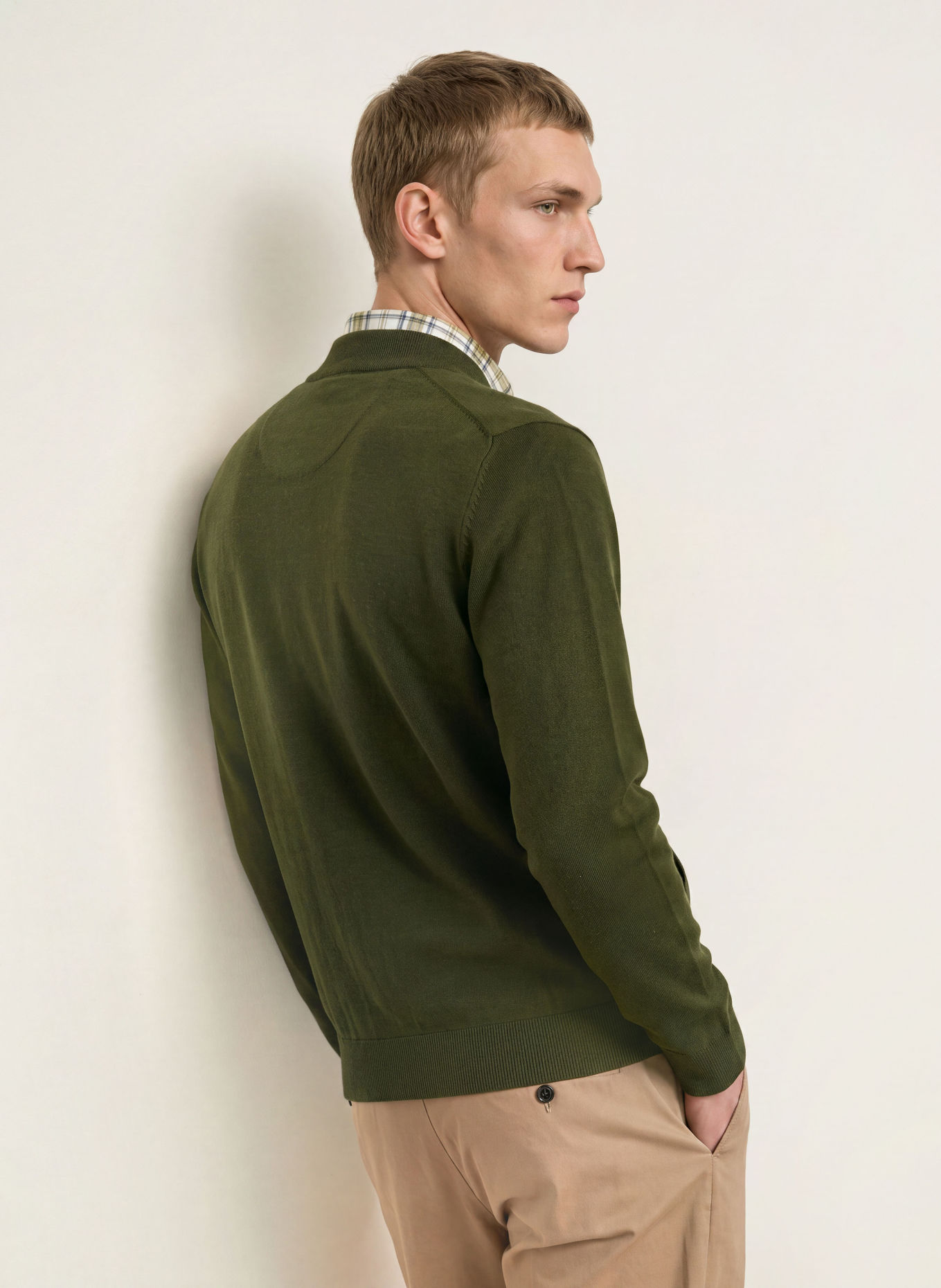 FYNCH-HATTON Cardigan: DARK GREEN