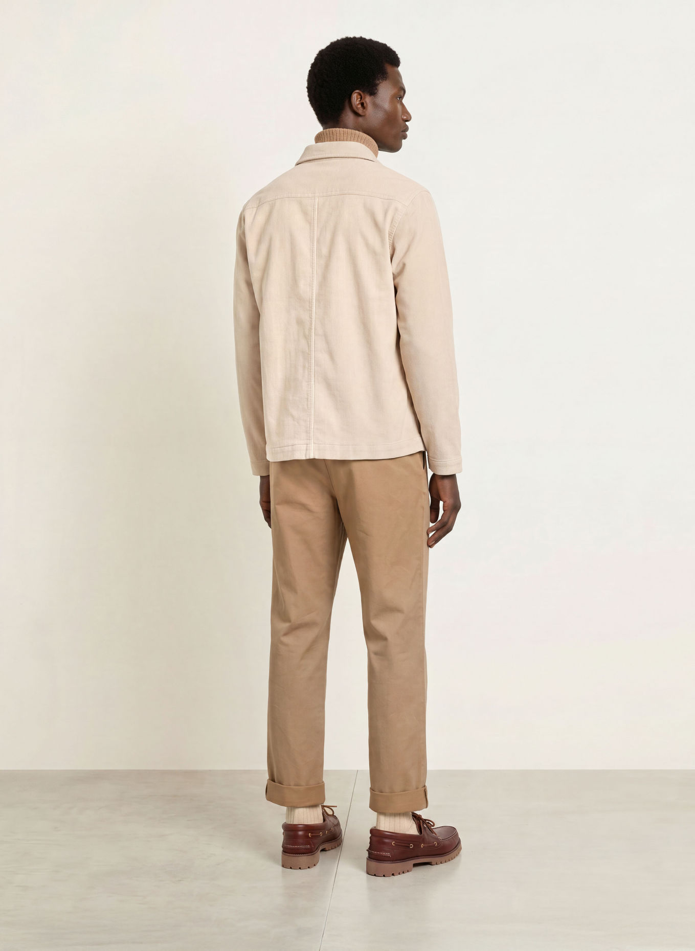 FYNCH-HATTON Cord-Overshirt: BEIGE