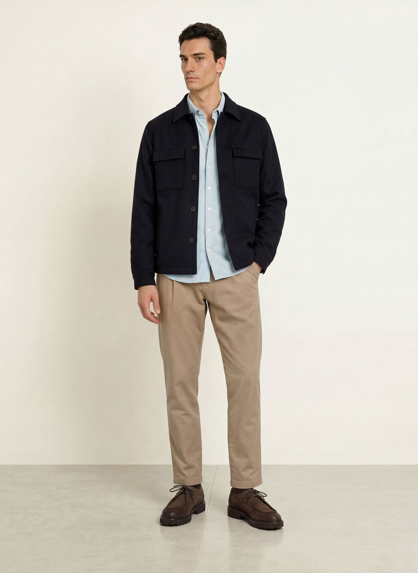 FYNCH-HATTON Overshirt: DARK BLUE