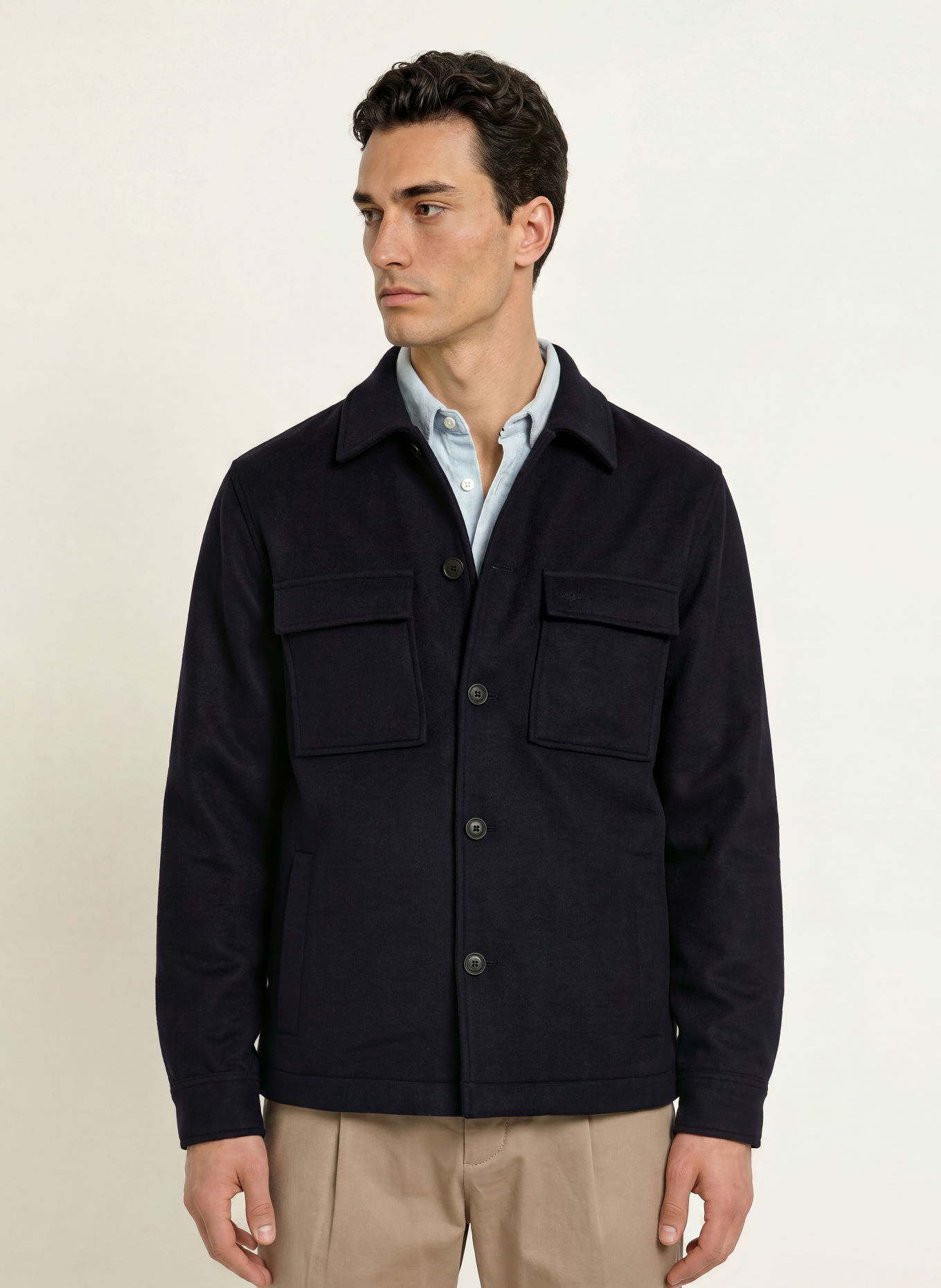 FYNCH-HATTON Overshirt: DARK BLUE