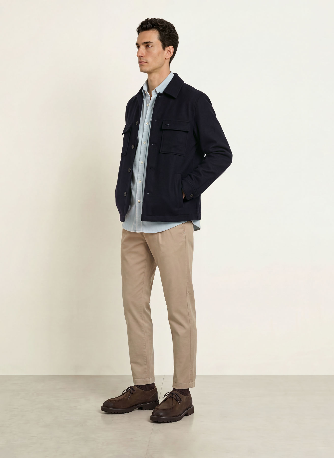 FYNCH-HATTON Overshirt: DARK BLUE