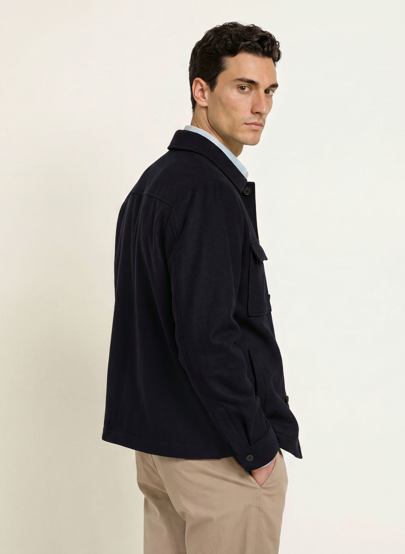 FYNCH-HATTON Overshirt: DARK BLUE