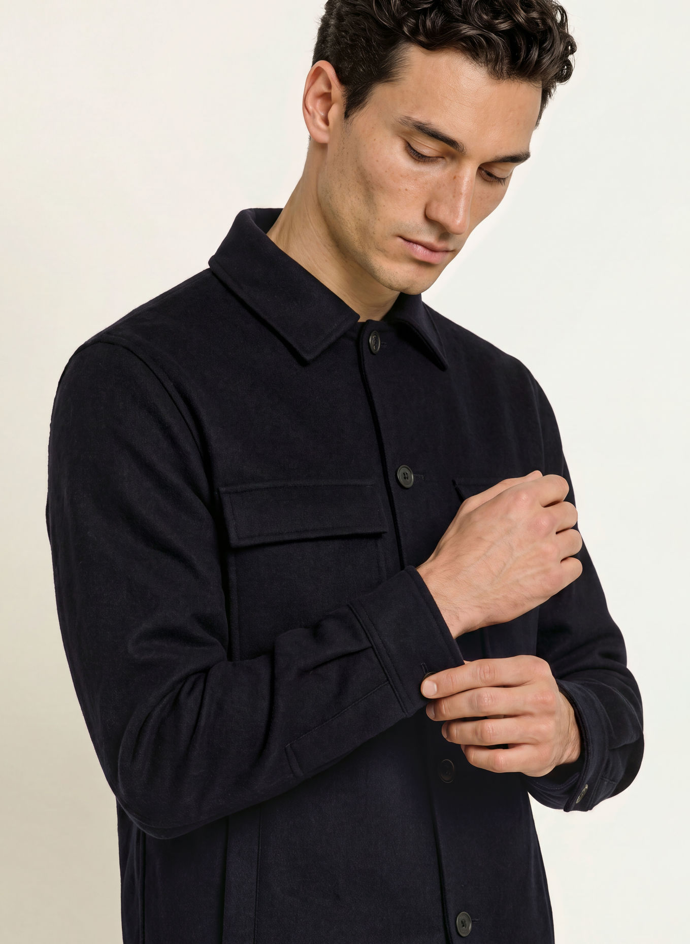 FYNCH-HATTON Overshirt: DARK BLUE