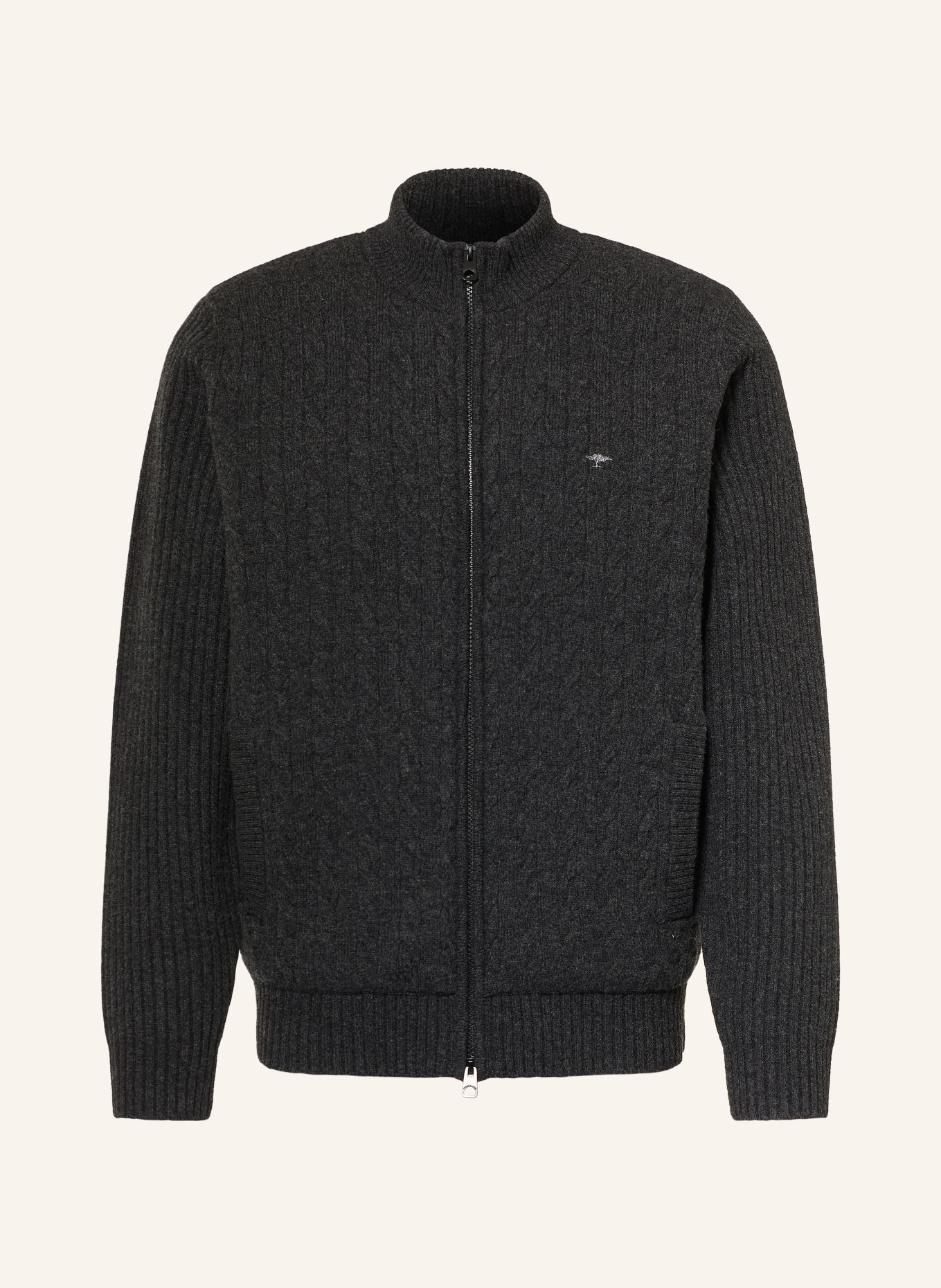 FYNCH-HATTON Cardigan: GRI ÎNCHIS