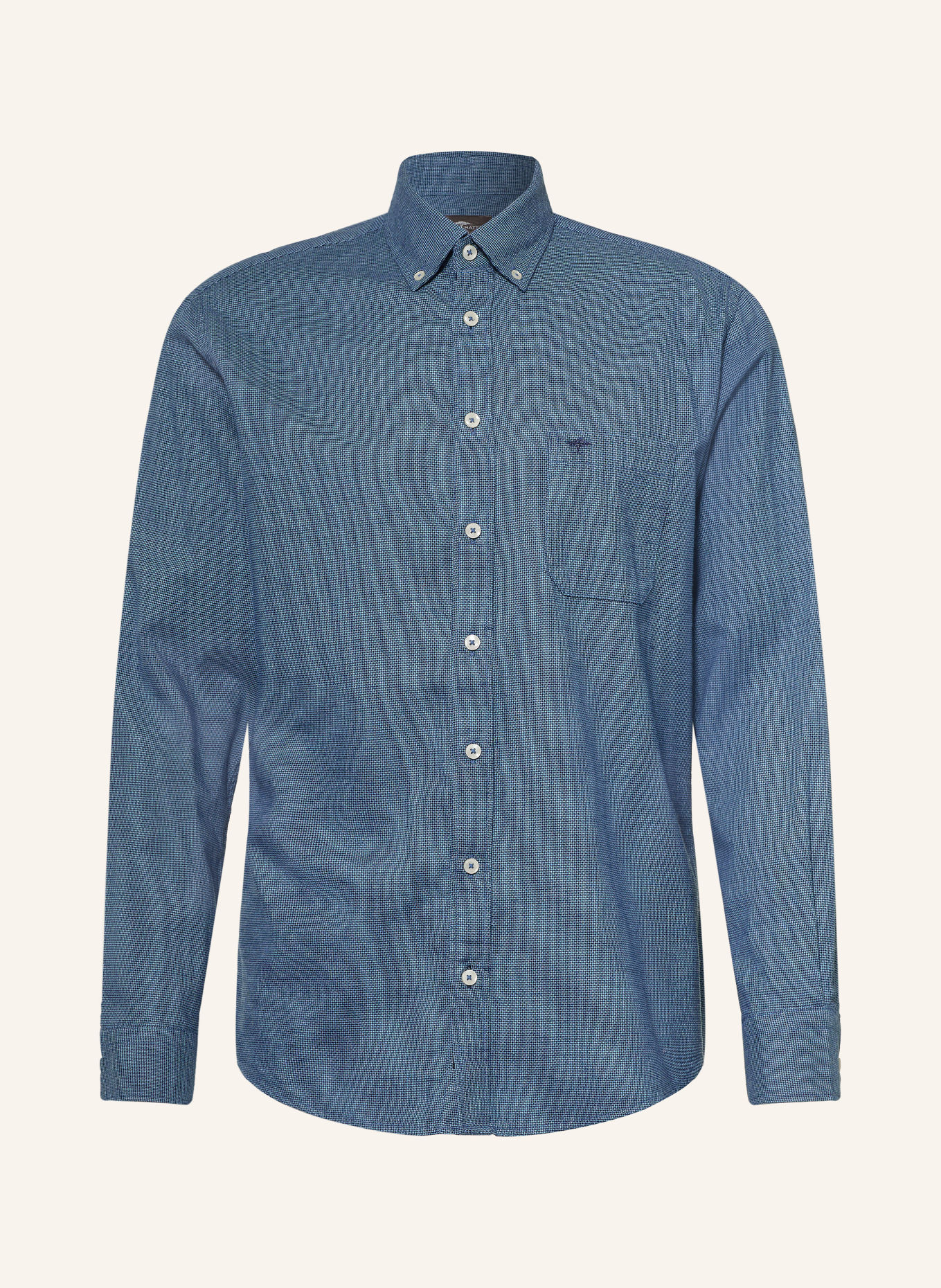 FYNCH-HATTON Flanellhemd Regular Fit: DUNKELBLAU / HELLBLAU