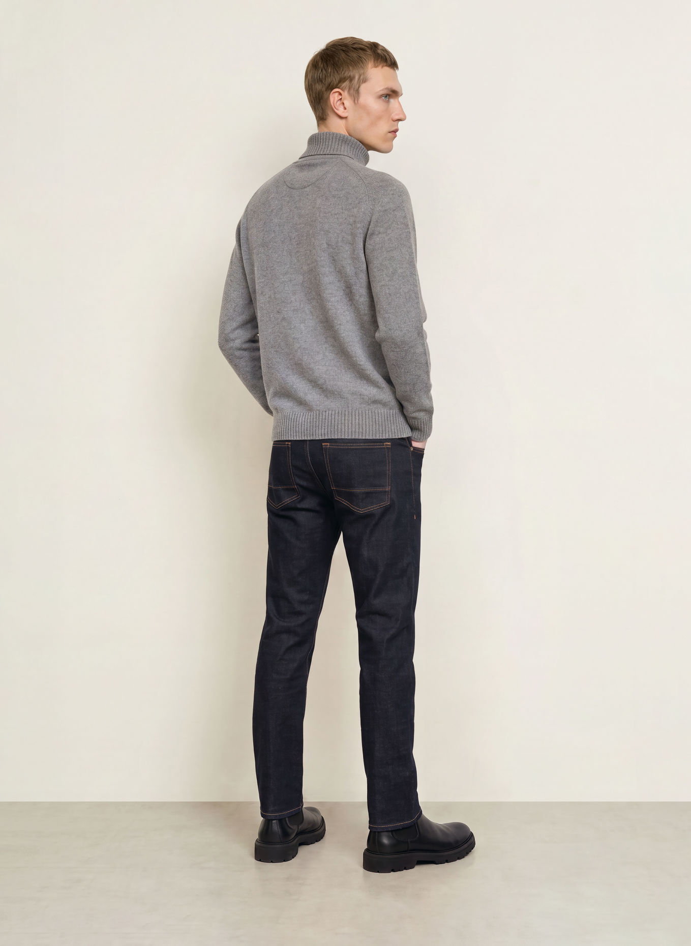 FYNCH-HATTON Rollkragenpullover: GRAU