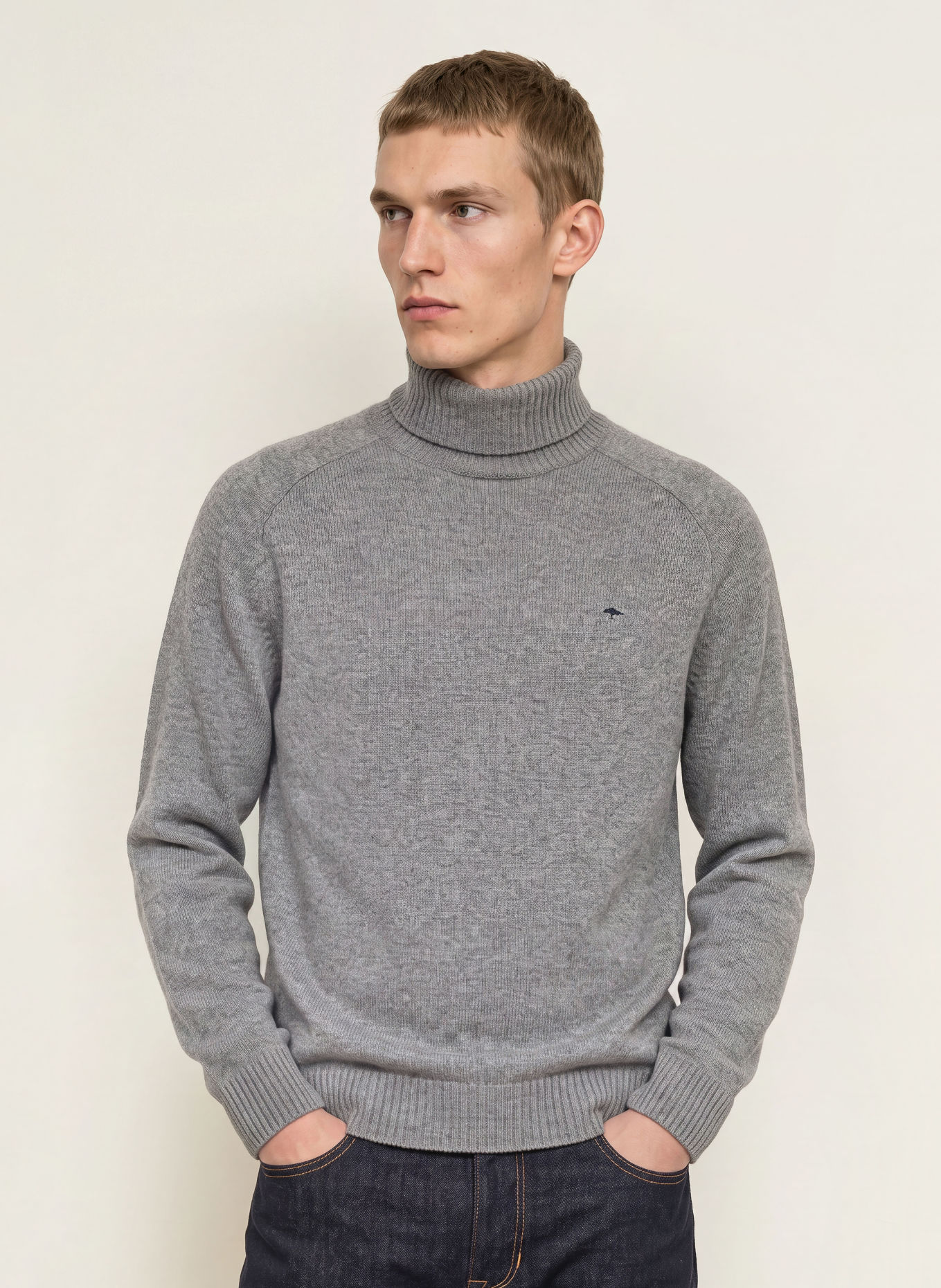 FYNCH-HATTON Rollkragenpullover: GRAU