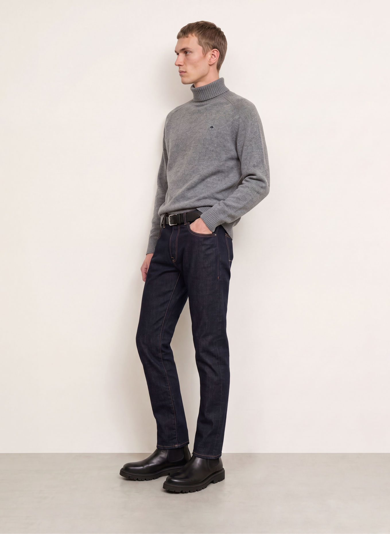 FYNCH-HATTON Rollkragenpullover: GRAU