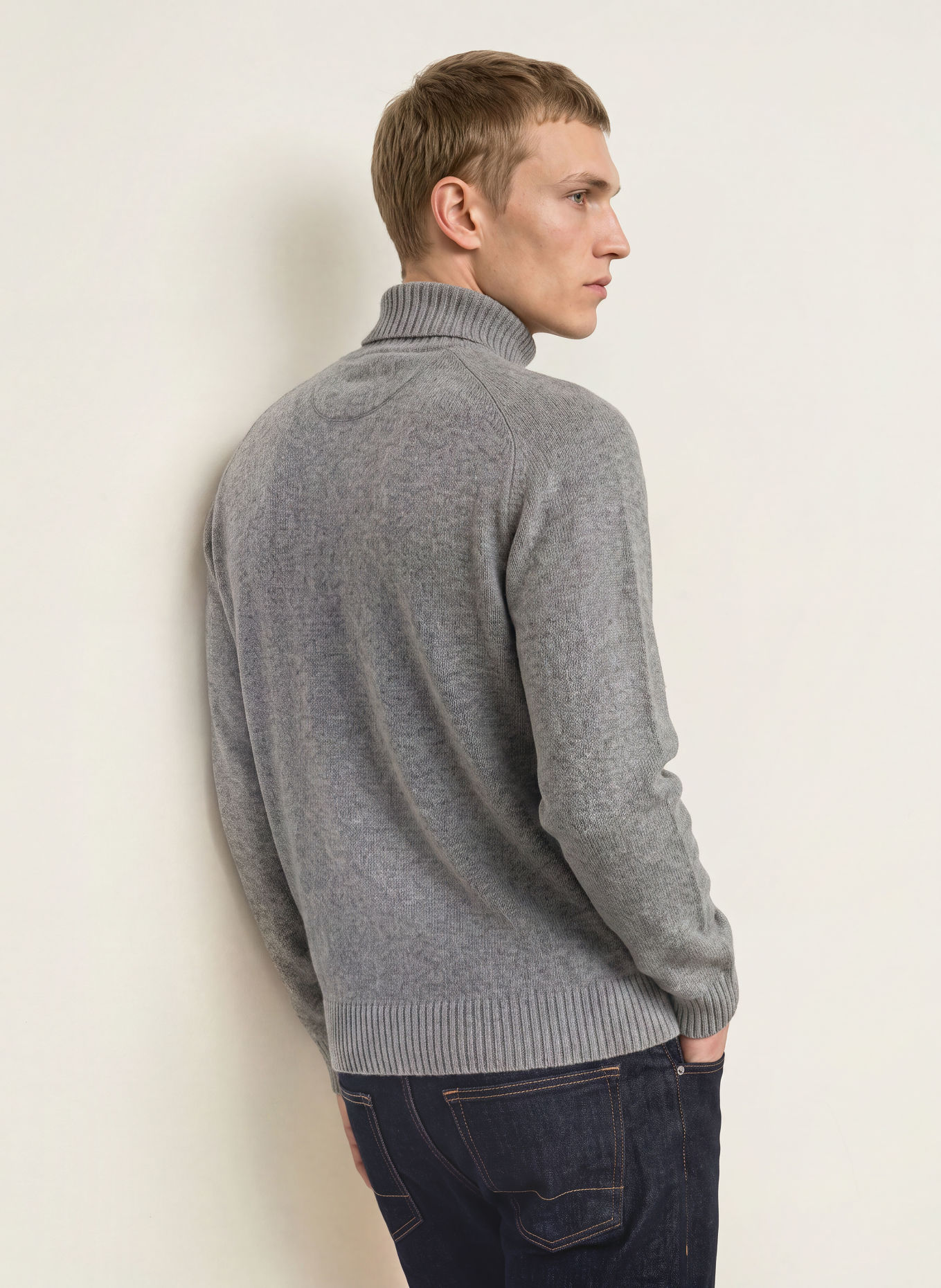 FYNCH-HATTON Rollkragenpullover: GRAU