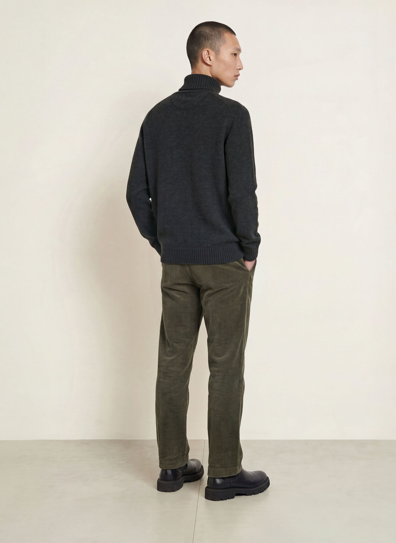 FYNCH-HATTON Rollkragenpullover: DUNKELGRAU
