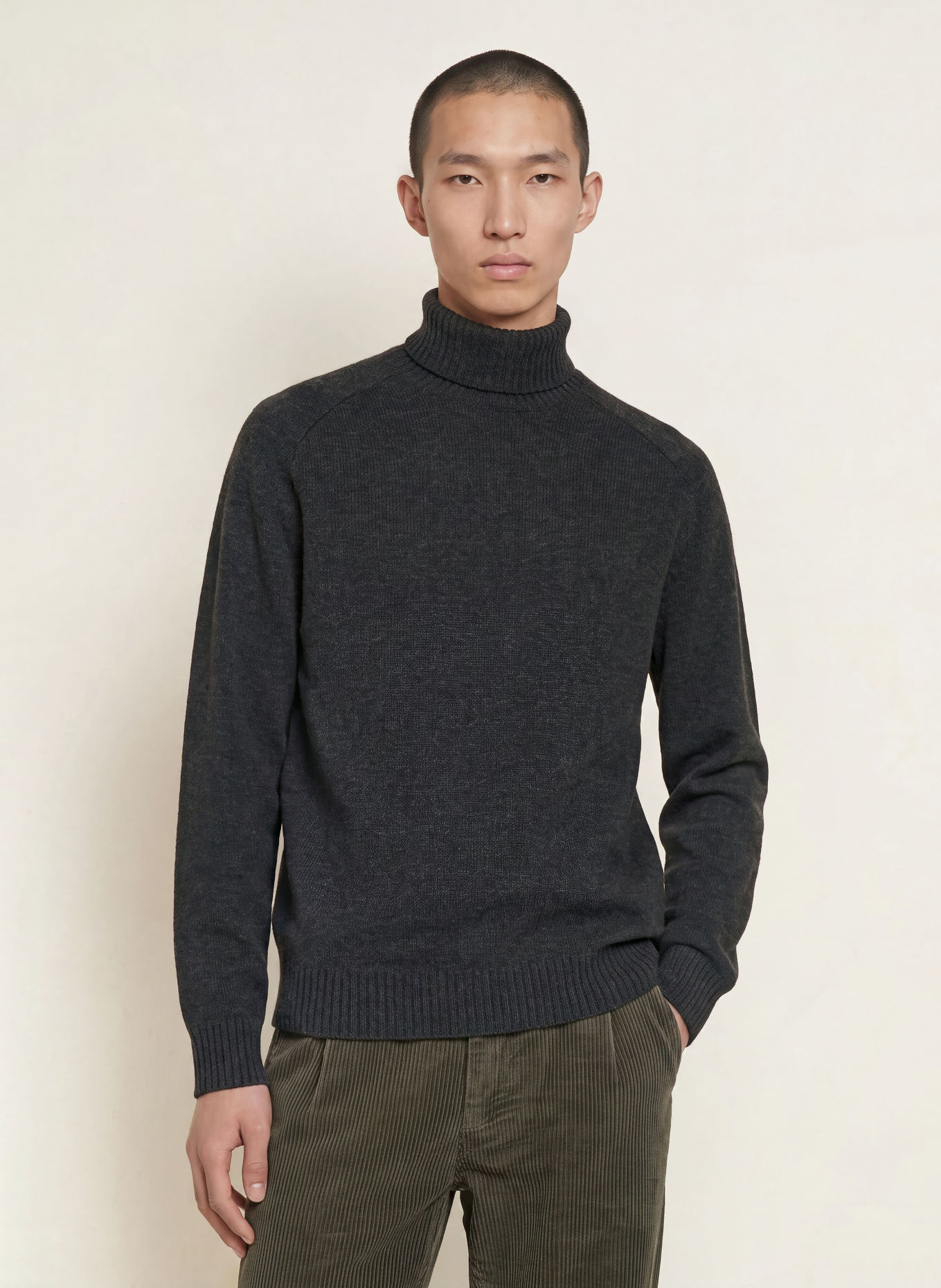 FYNCH-HATTON Rollkragenpullover: DUNKELGRAU